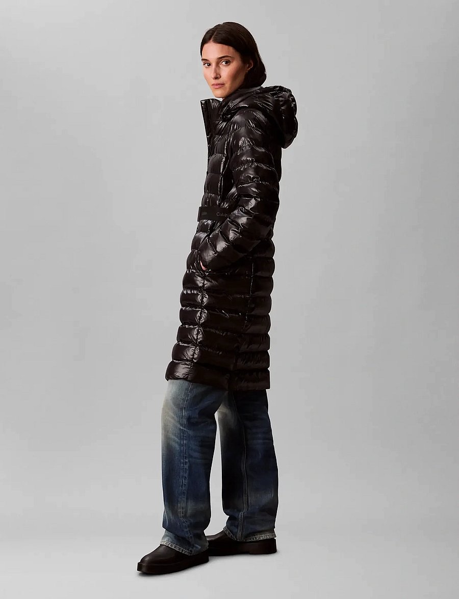 Calvin Klein - BELTED LIGHTWEIGHT LONG PUFFER - talvejoped - black - 2