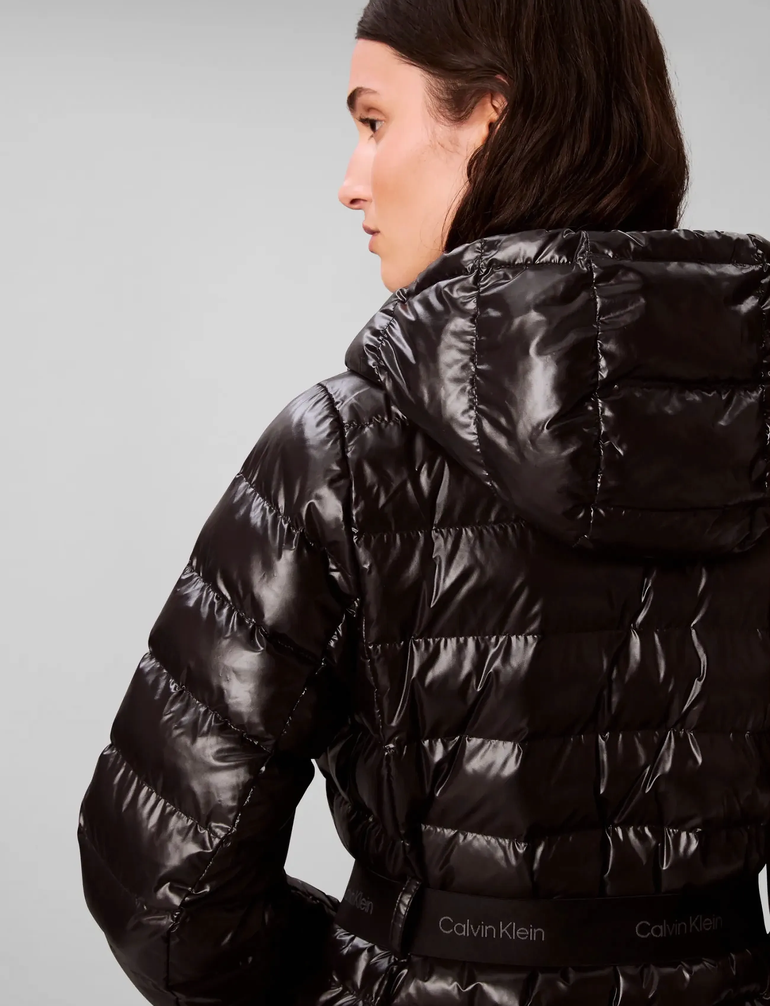 Belted Lightweight Long Puffer 5