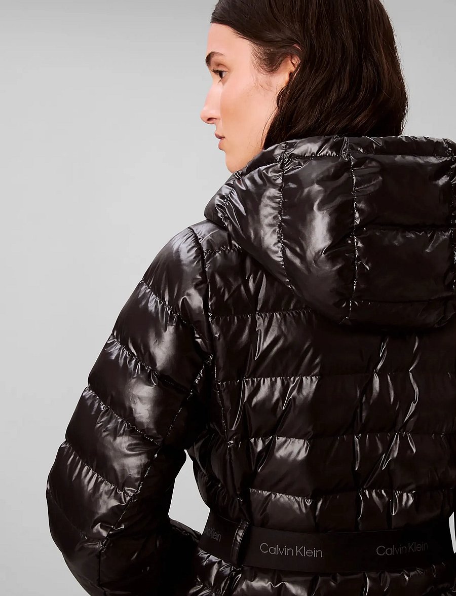 Calvin Klein - BELTED LIGHTWEIGHT LONG PUFFER - talvejoped - black - 5
