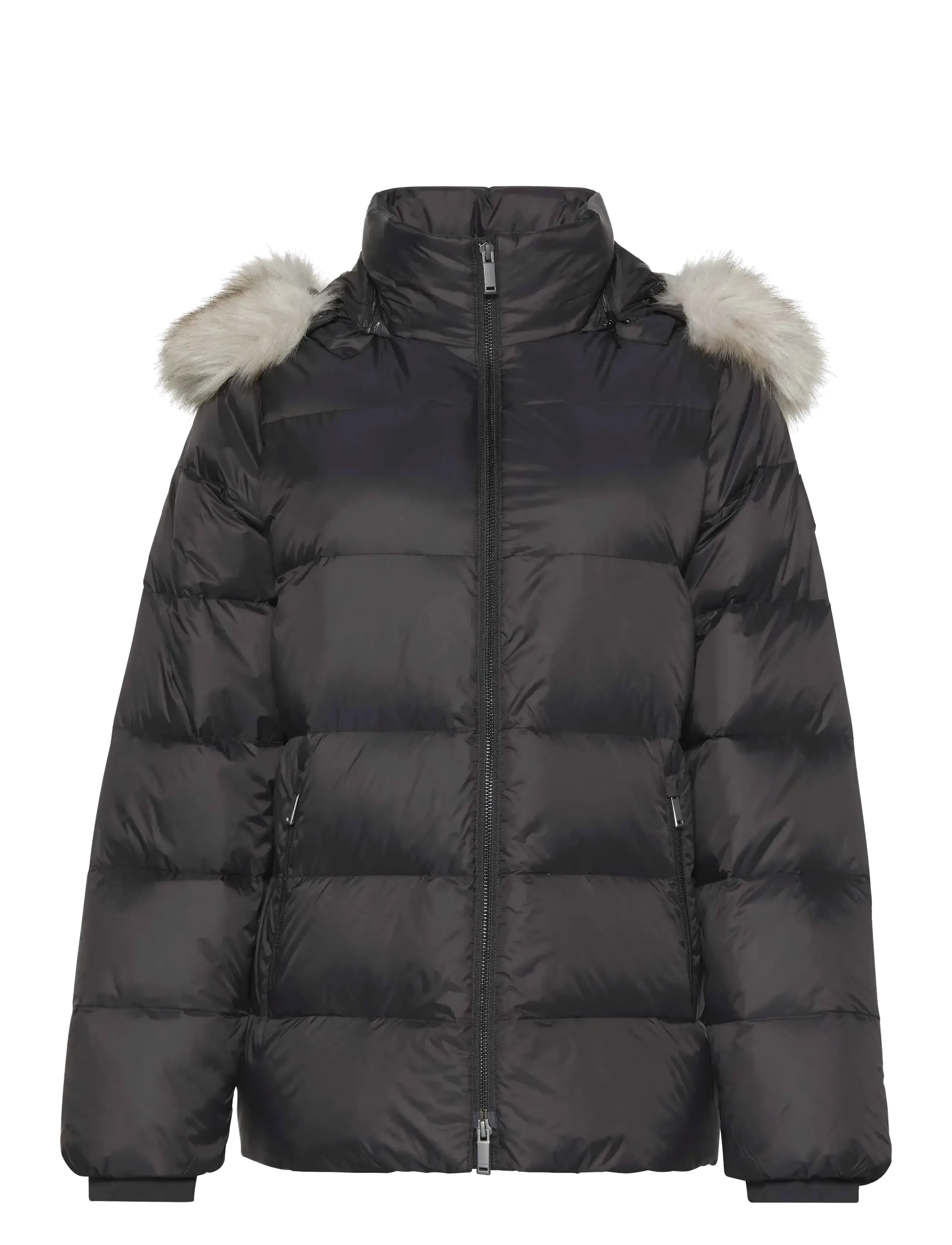 Calvin Klein - MID DOWN JACKET WITH FUR - winterjacken - black - 1
