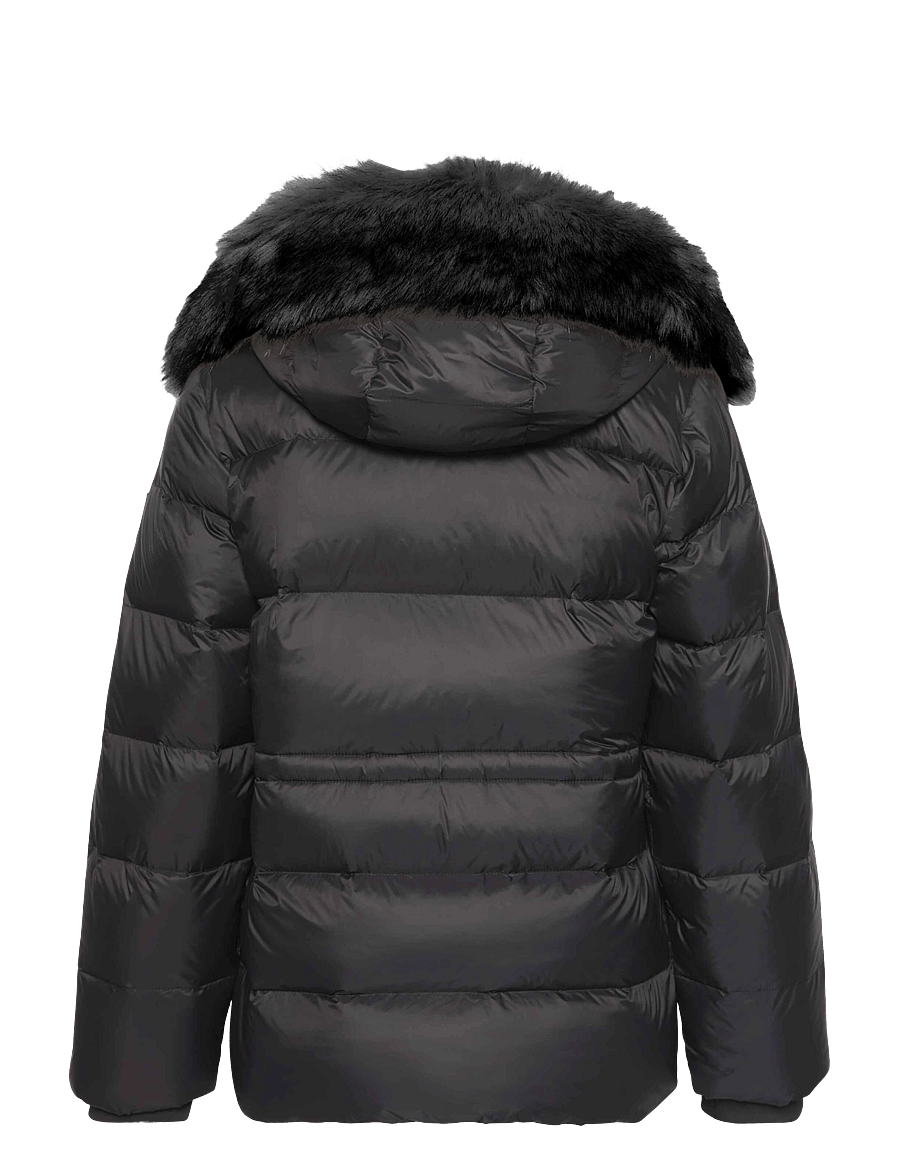 Calvin Klein - MID DOWN JACKET WITH FUR - talvejoped - black - 2