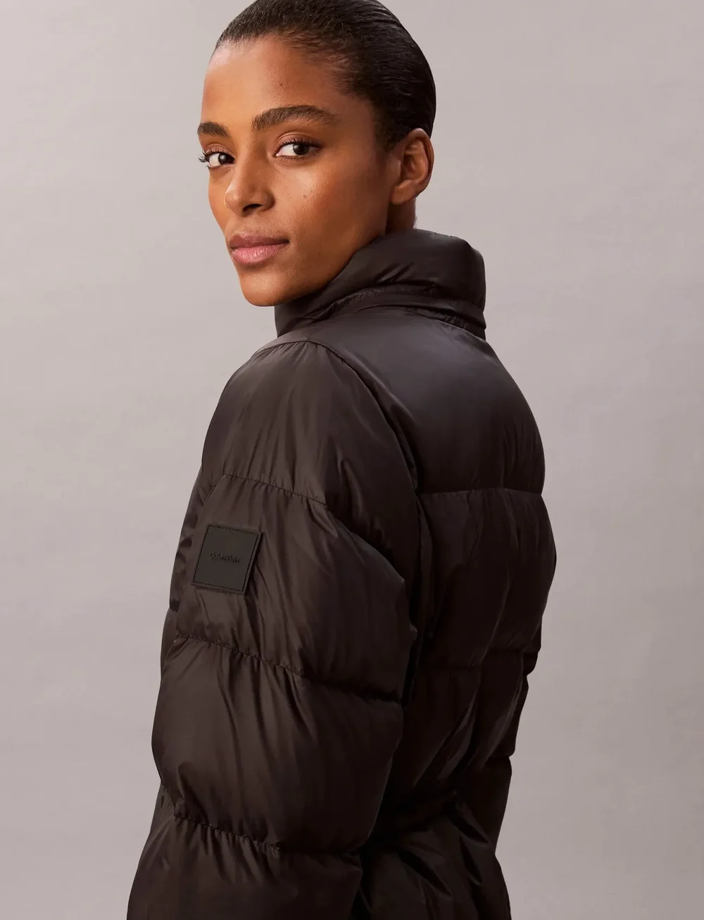 Calvin Klein - LONG DOWN JACKET WITH FUR - dunfrakker - black - 5