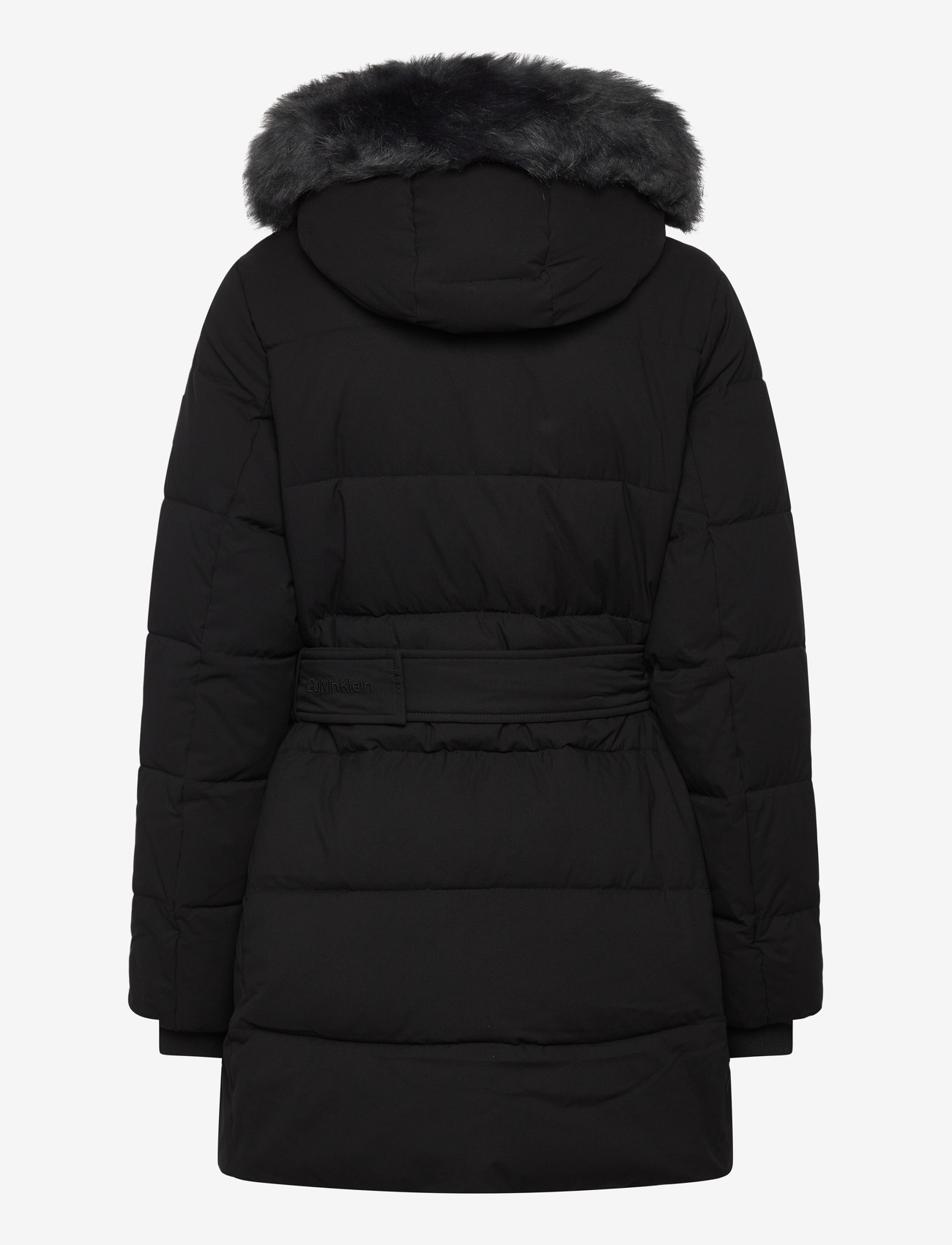 Calvin Klein - BELTED MATTE QUILTED JACKET WITH - forårsjakker - black - 1