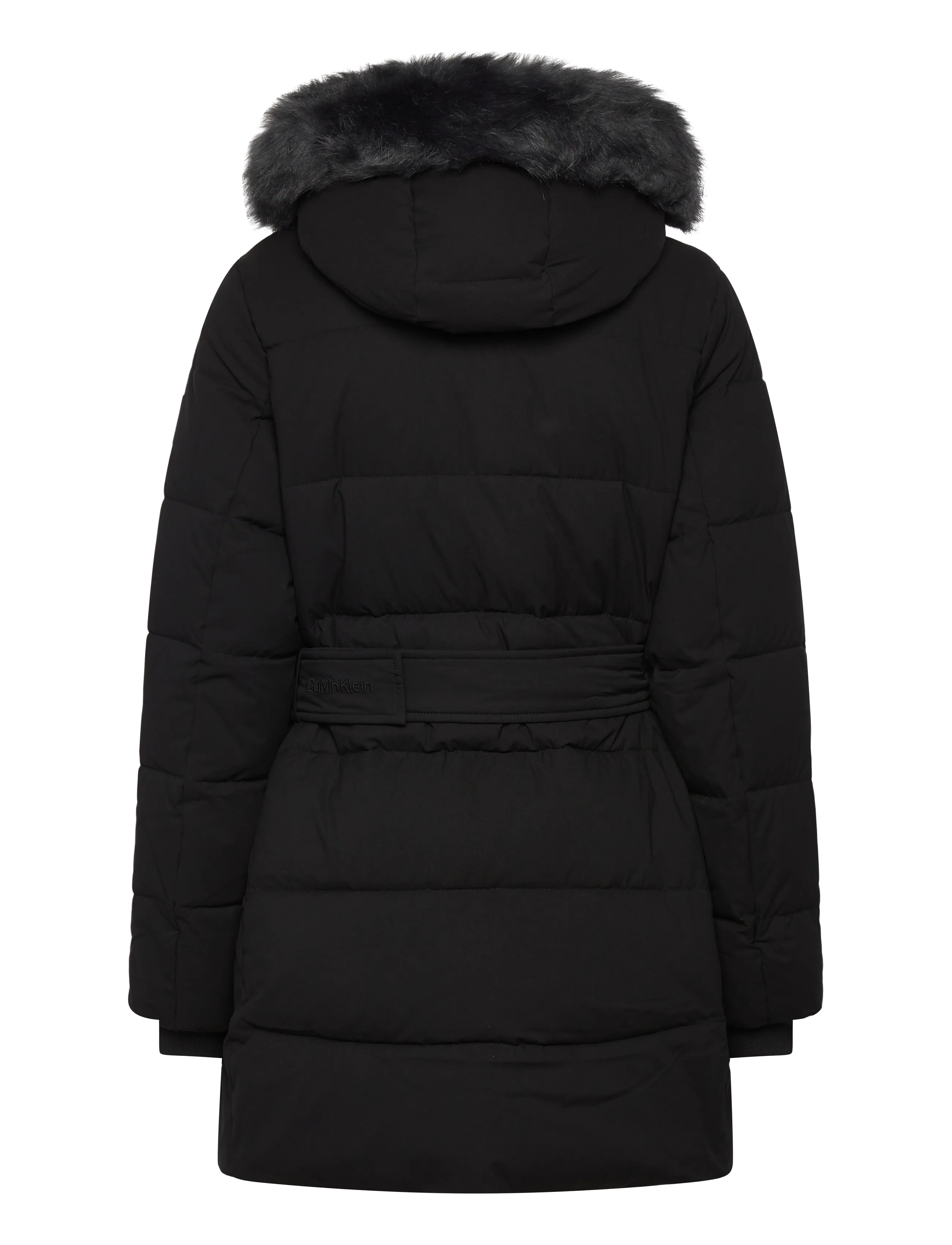 Calvin Klein - BELTED MATTE QUILTED JACKET WITH - outerwear - black - 2