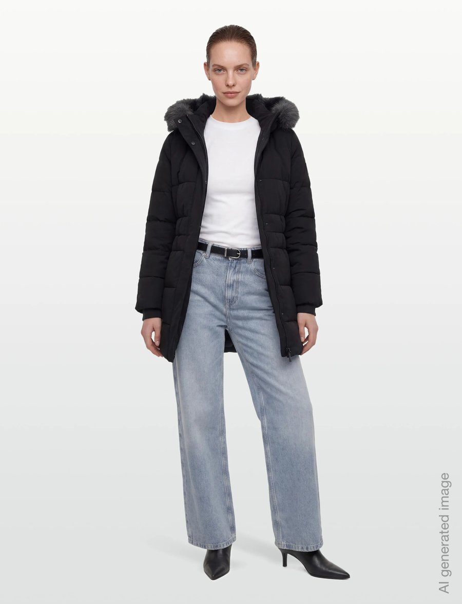 Calvin Klein - BELTED MATTE QUILTED JACKET WITH - quiltade jackor - black - 0
