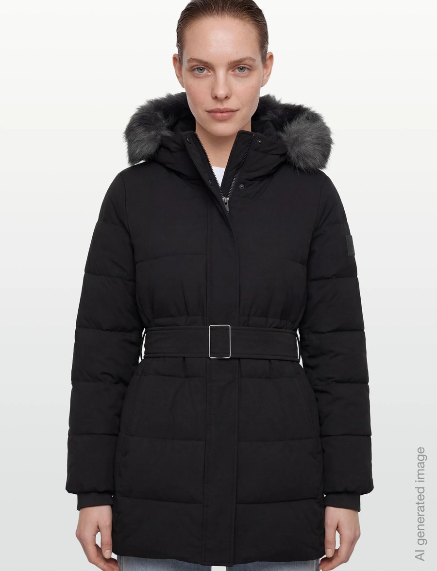 Calvin Klein - BELTED MATTE QUILTED JACKET WITH - quiltade jackor - black - 3