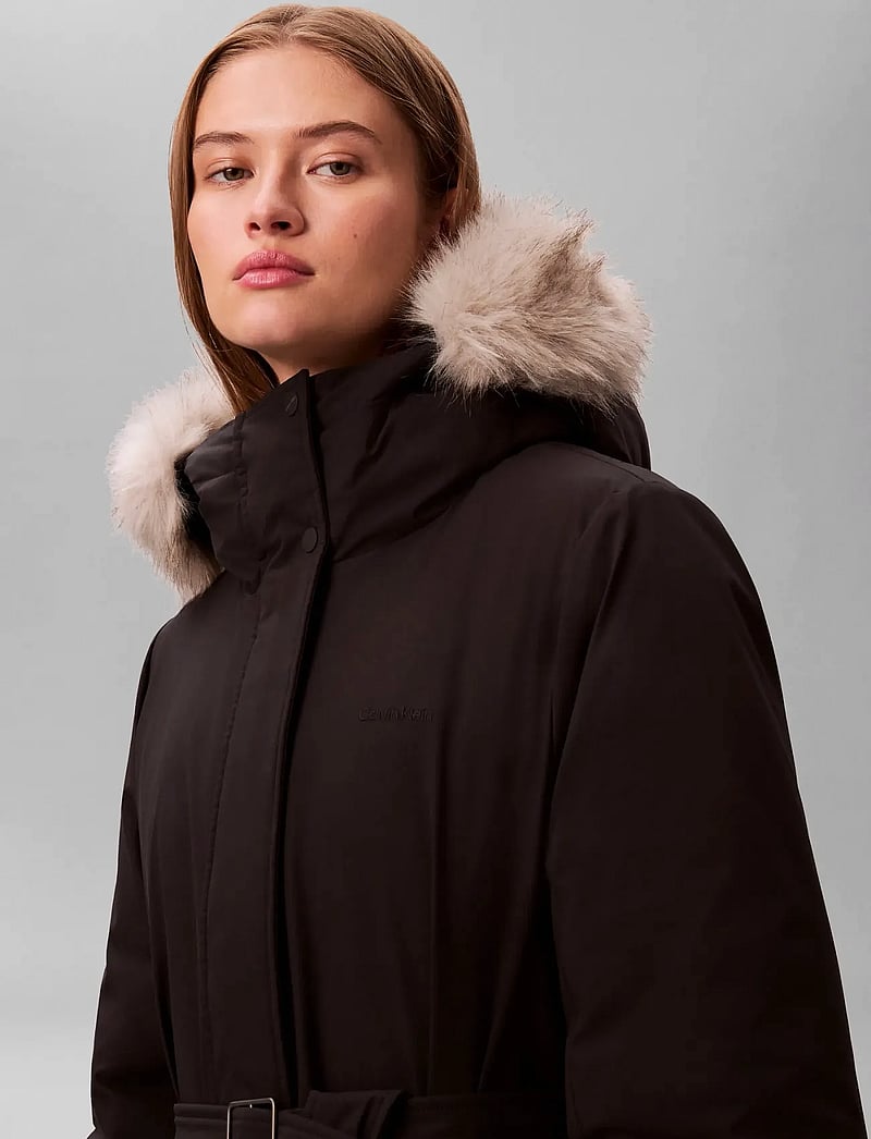 Calvin Klein - BELTED MATTE QUILTED JACKET WITH - quiltade jackor - black - 3