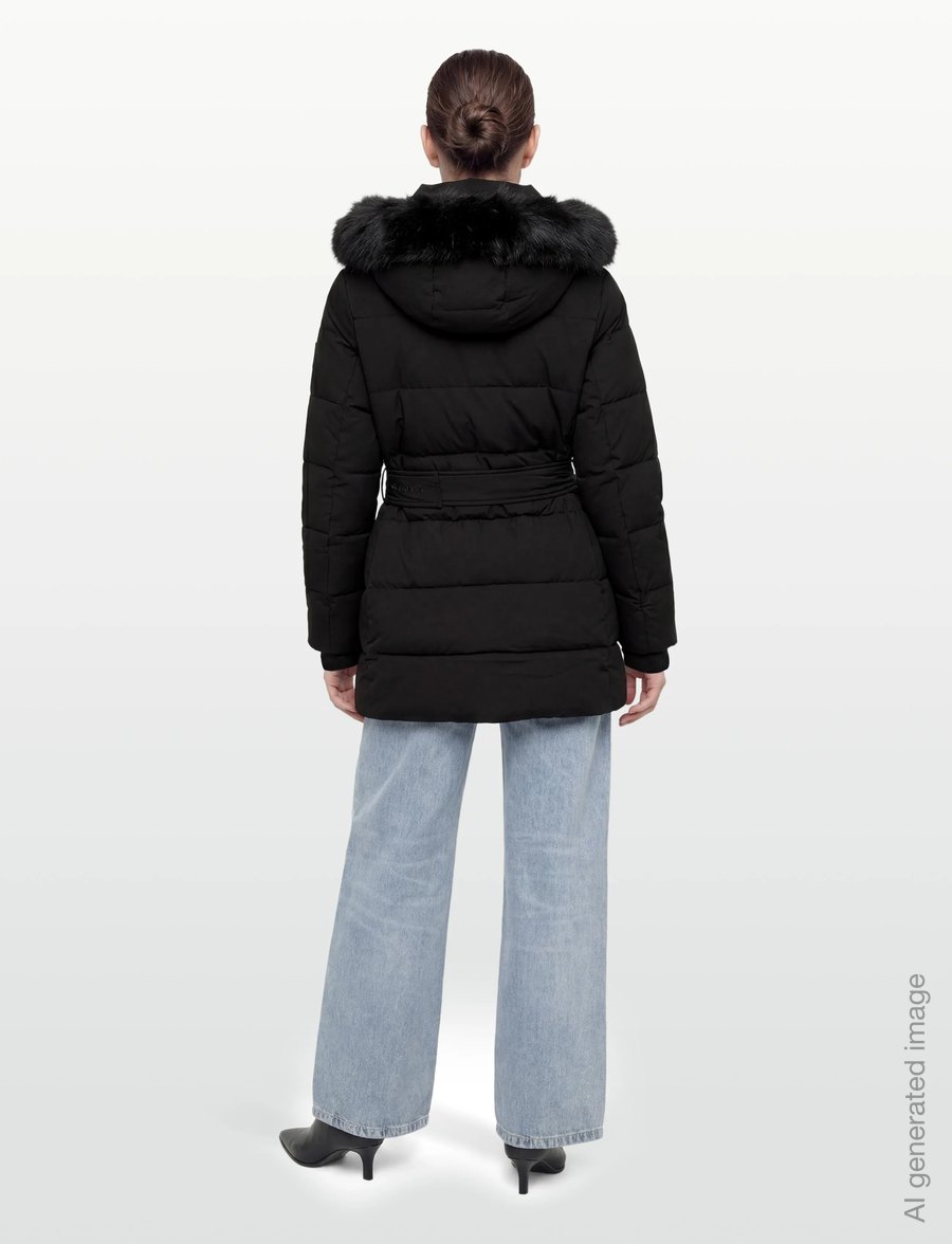 Calvin Klein - BELTED MATTE QUILTED JACKET WITH - quiltade jackor - black - 4