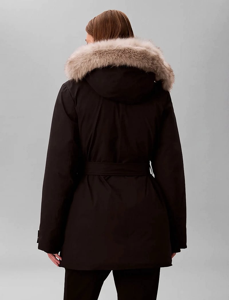 Calvin Klein - BELTED MATTE QUILTED JACKET WITH - quiltade jackor - black - 5