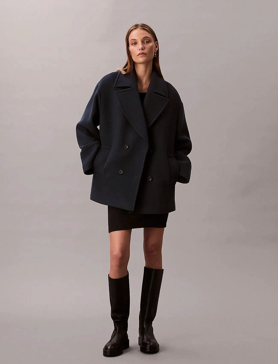 Calvin Klein - Pea Coat - Solid - ulljackor - dark sapphire - 0