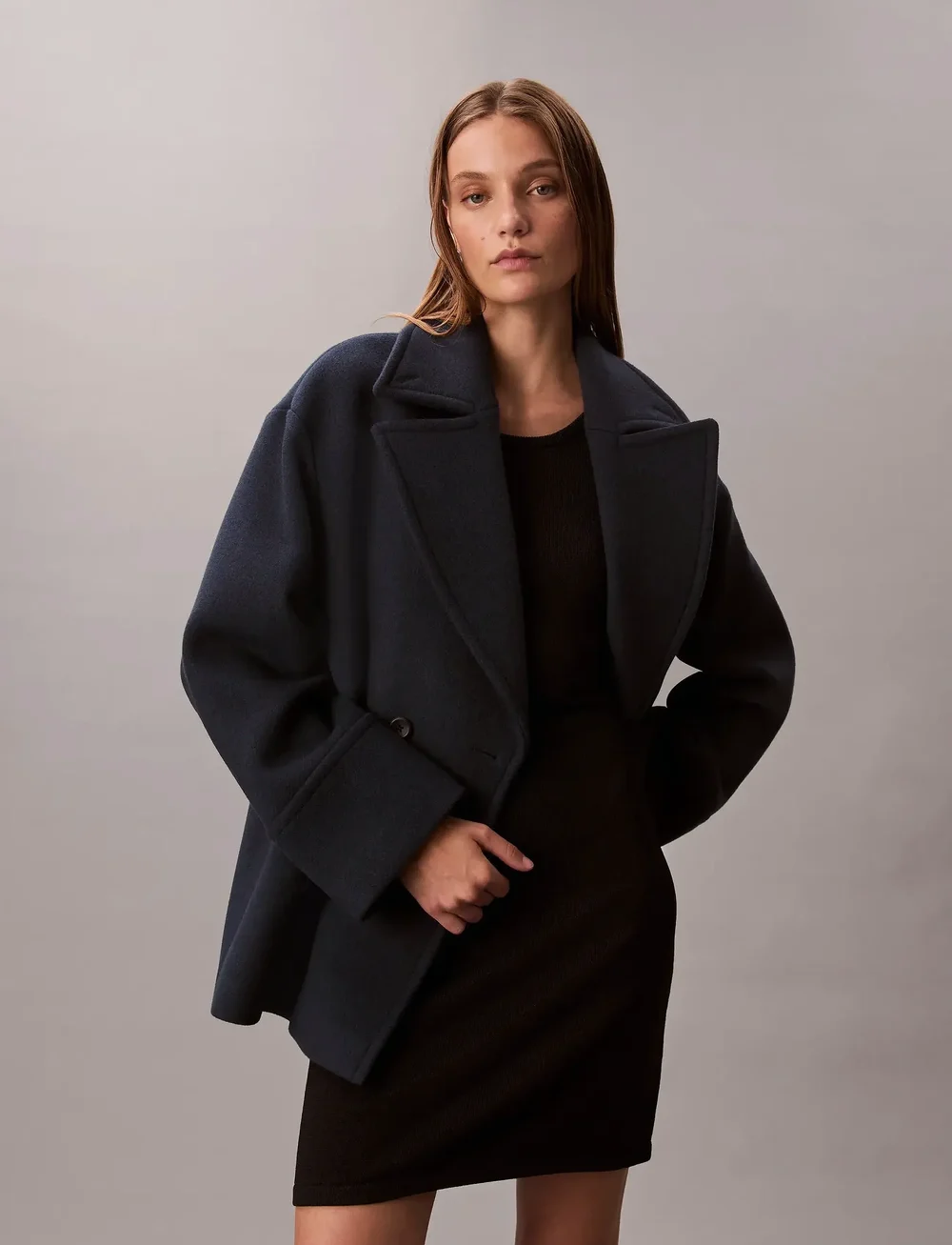 Calvin Klein - Pea Coat - Solid - wool jackets - dark sapphire - 5