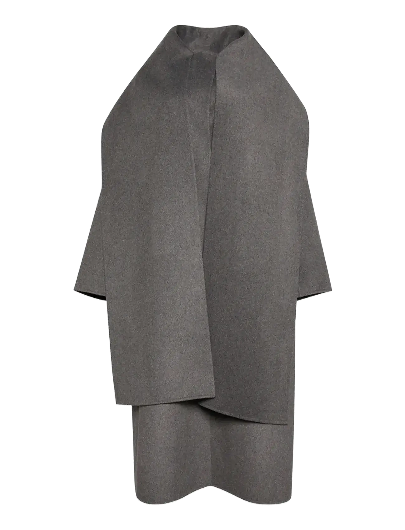 Calvin Klein Dbl Face Wool Scarf Coat - Melan - Kleidung - CHARCOAL HEATHER AS MILL STANDARD / grey