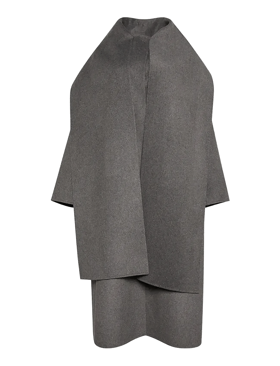 Calvin Klein - Dbl Face Wool Scarf Coat - Melan - winter jackets - charcoal heather as mill standard - 1