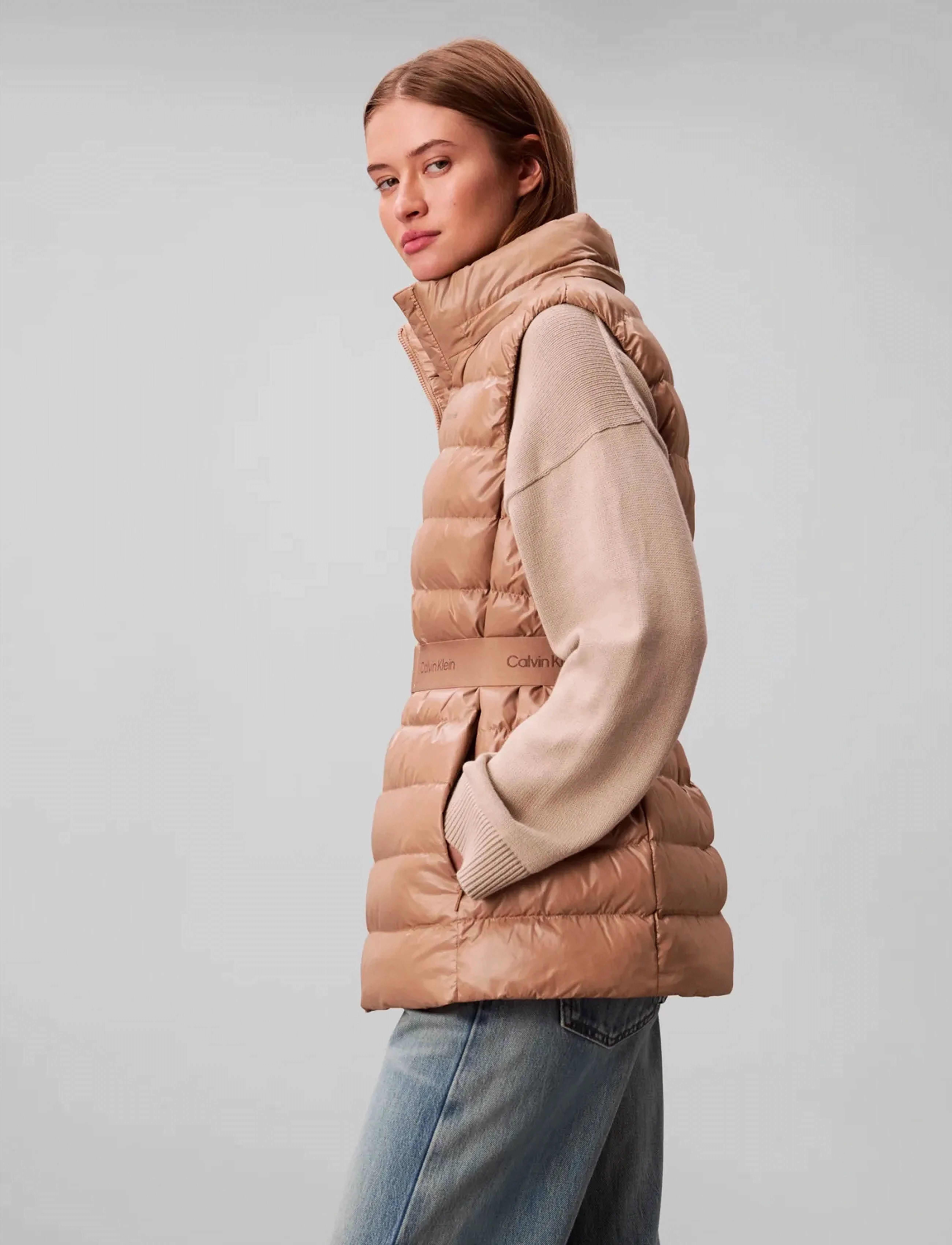 Calvin Klein - BELTED LIGHTWEIGHT PUFFER VEST - vinterjakker - amphora - 5