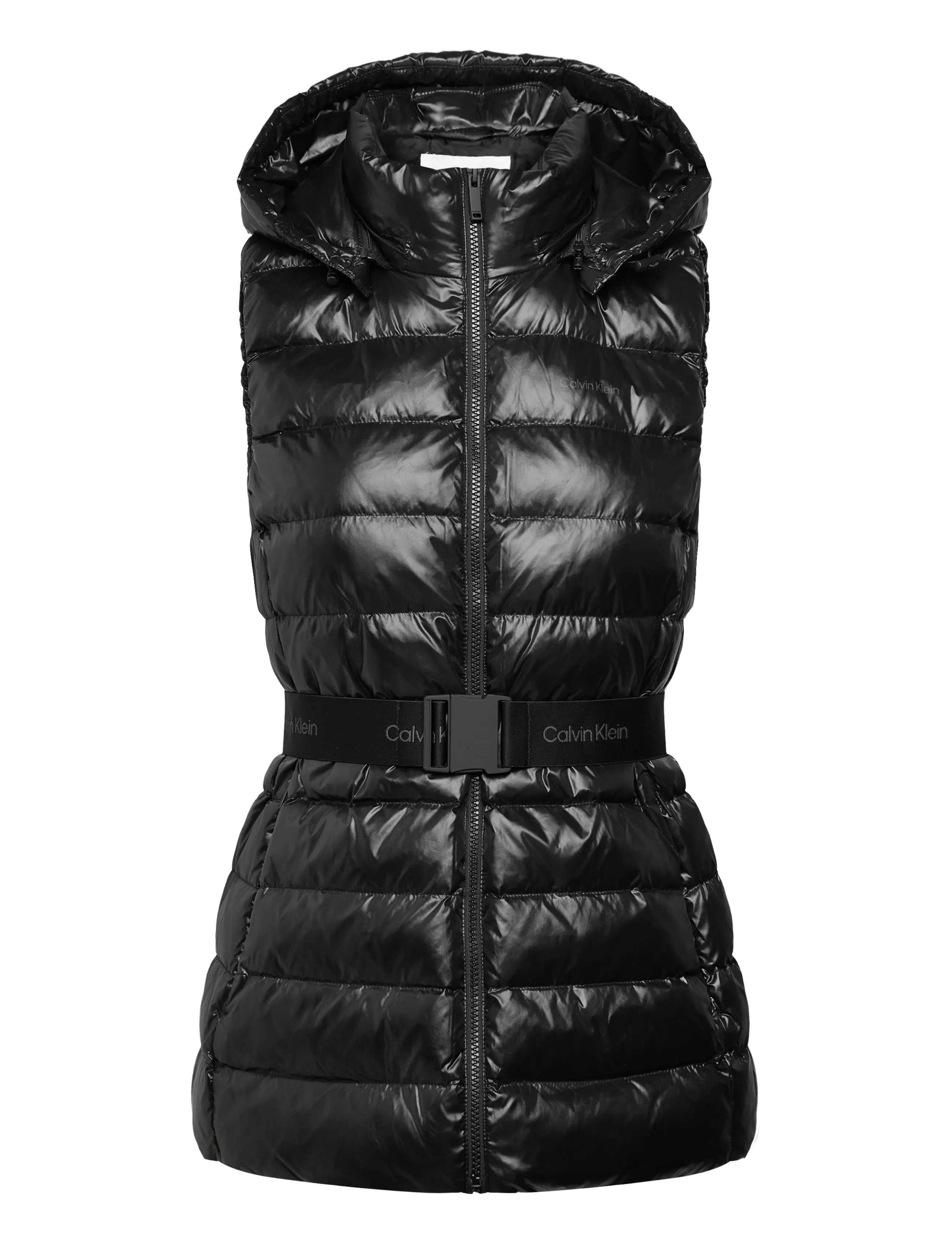 Calvin Klein BELTED LIGHTWEIGHT PUFFER VEST - Gefütterte & Daunenjacken - BLACK / black