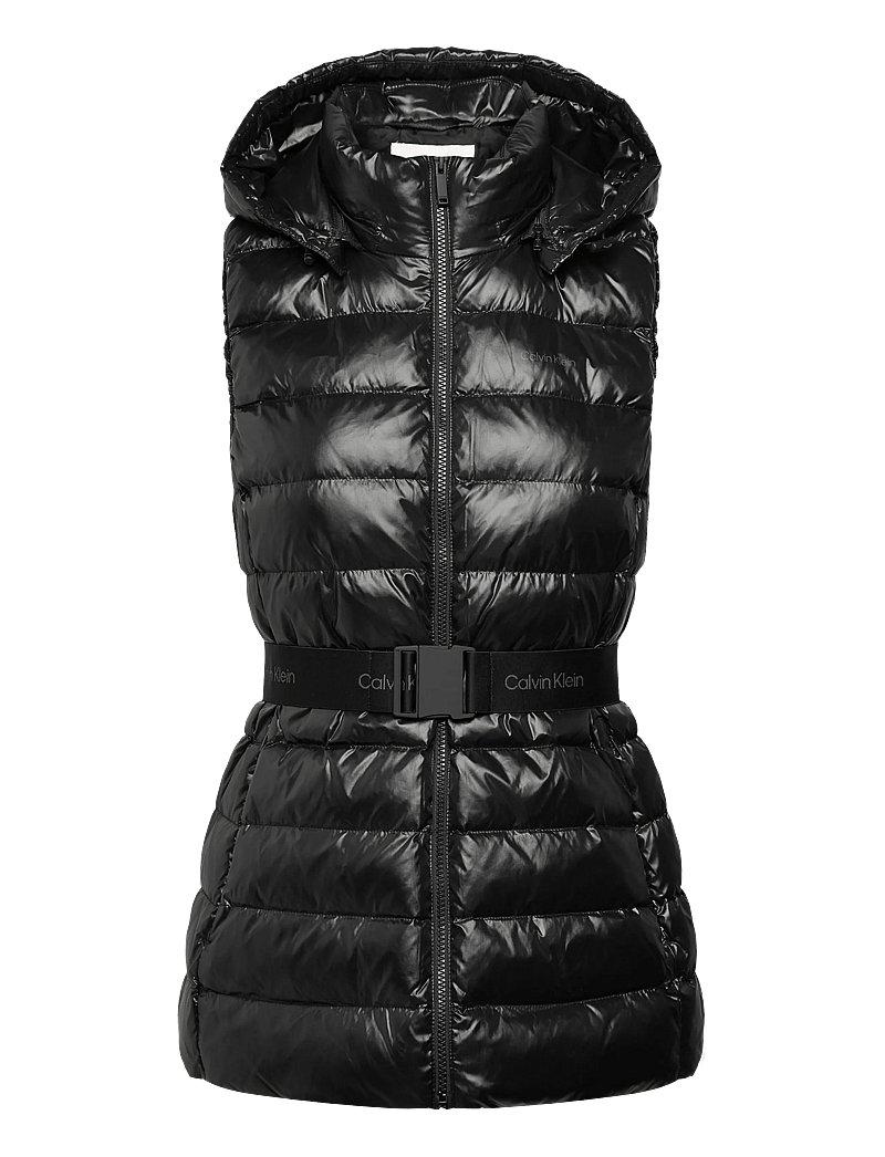 Calvin Klein - BELTED LIGHTWEIGHT PUFFER VEST - winterjacken - black - 1