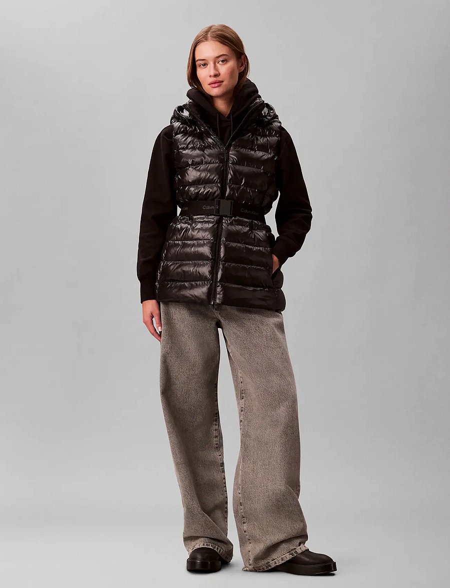 Calvin Klein - BELTED LIGHTWEIGHT PUFFER VEST - talvejoped - black - 4