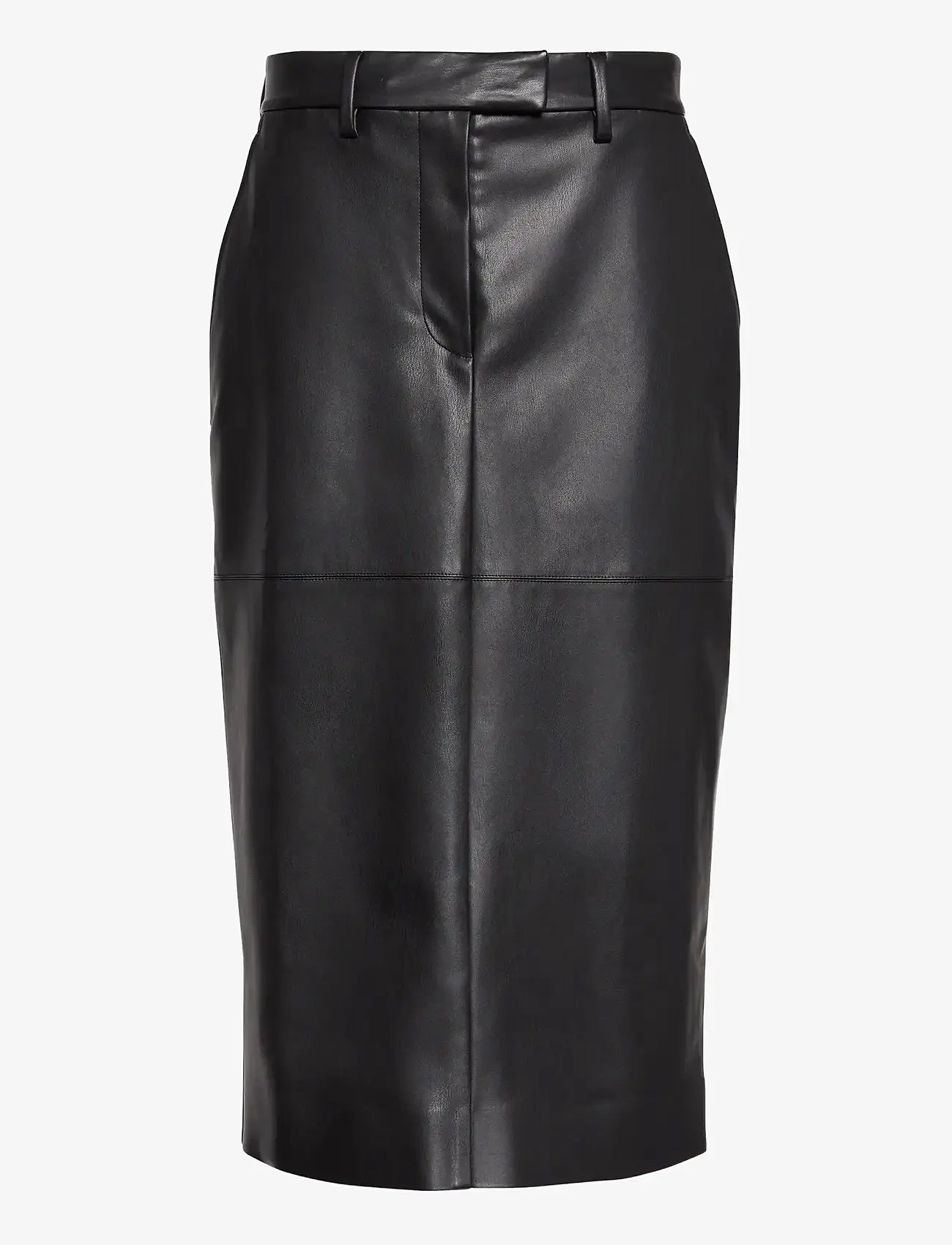 Calvin Klein - FAUX LEATHER MIDI SKIRT - midi kjolar - black - 1