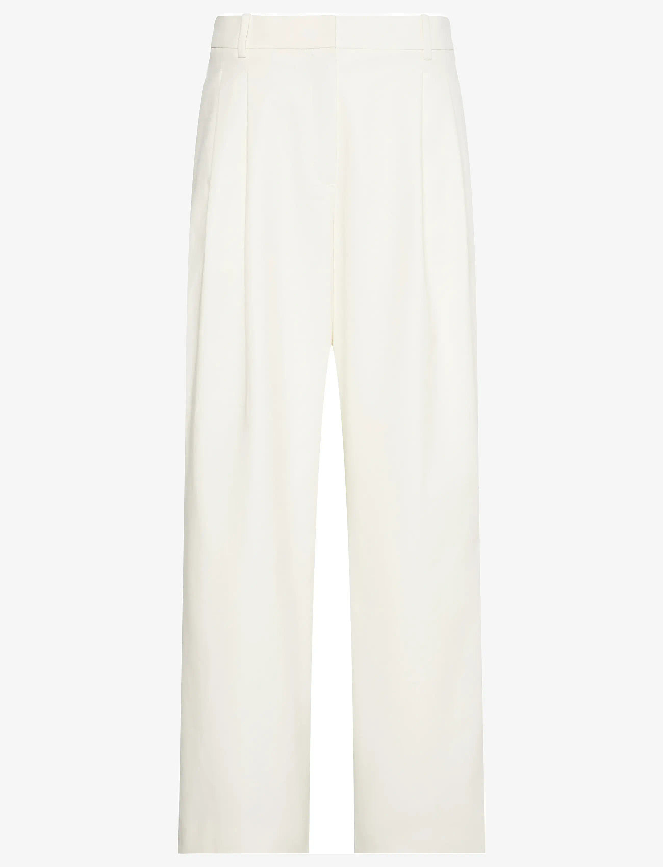Calvin Klein - STRETCH CHINO W/ PLEAT - WIDE LE - pidulikud püksid - tofu - 1