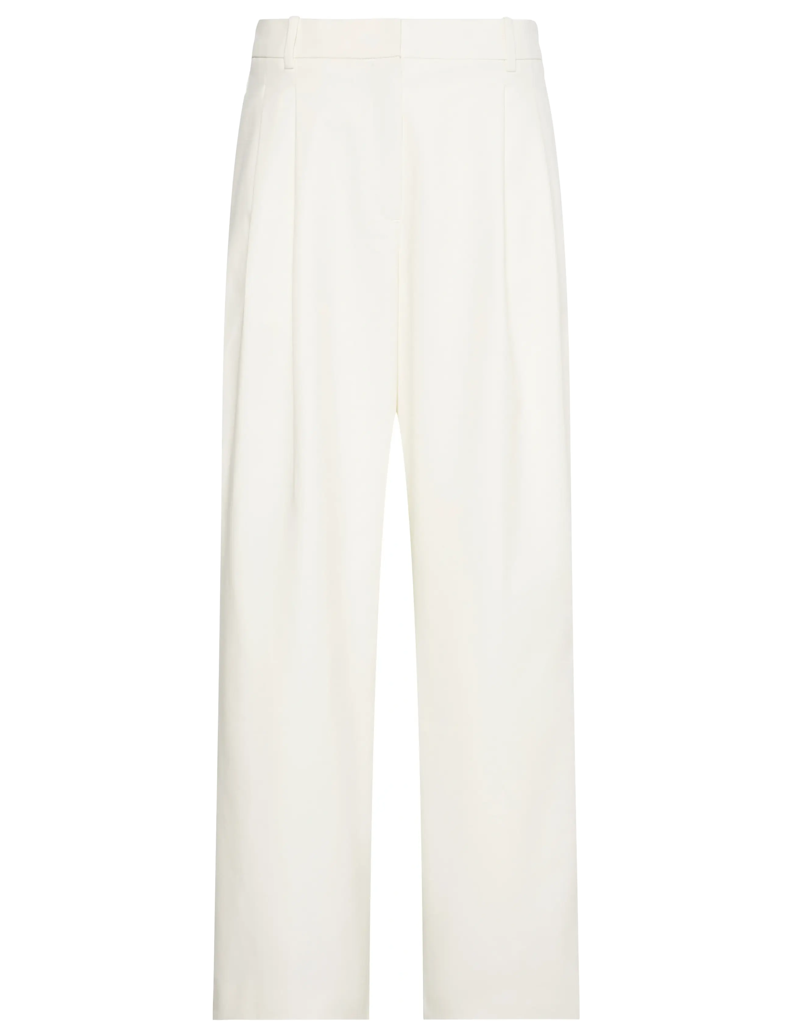 Calvin Klein STRETCH CHINO W/ PLEAT -WIDE LEG - Chinos - TOFU / cream