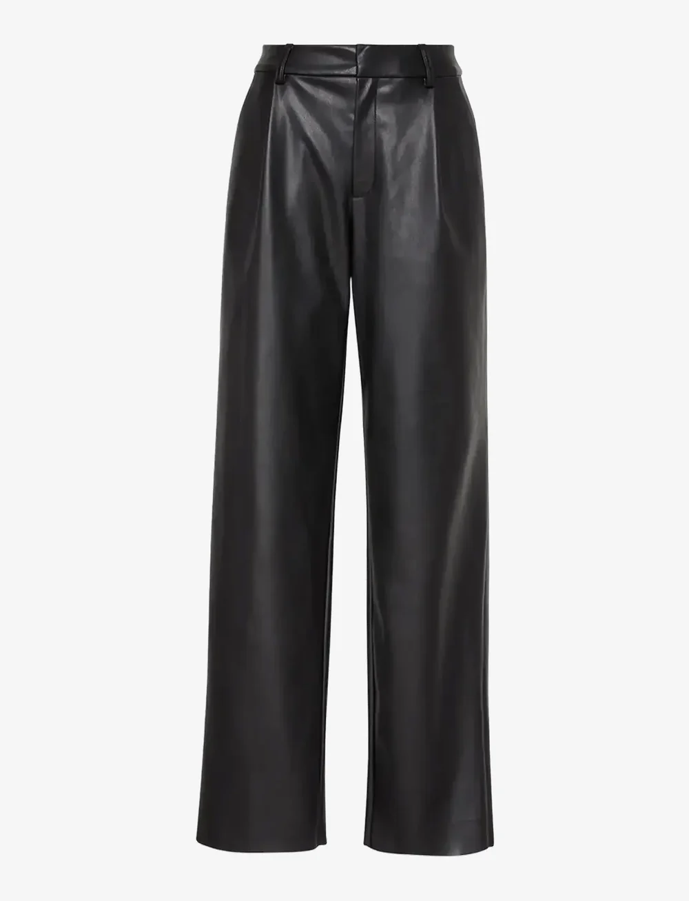 Calvin Klein - FAUX LEATHER PLEATED TROUSER - lederhosen - black - 0