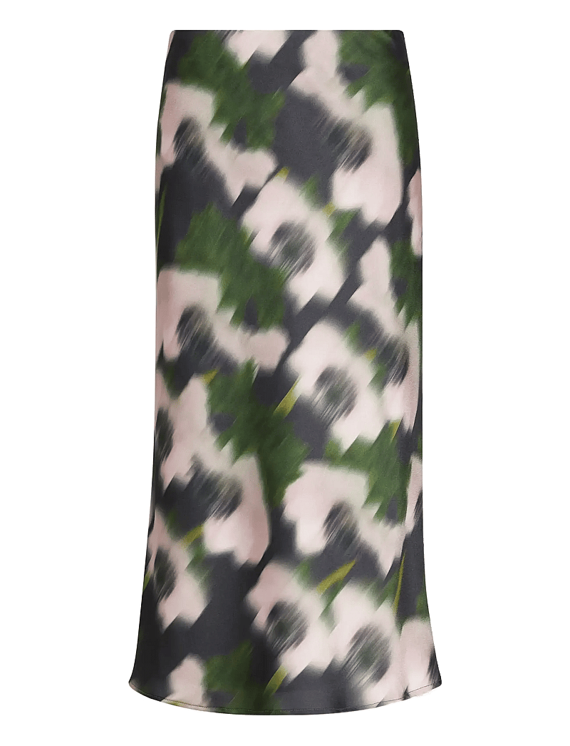 Calvin Klein - Printed Satin Midi Slip Skirt - satinröcke - 19645 csw25f_p020+1_black - 1