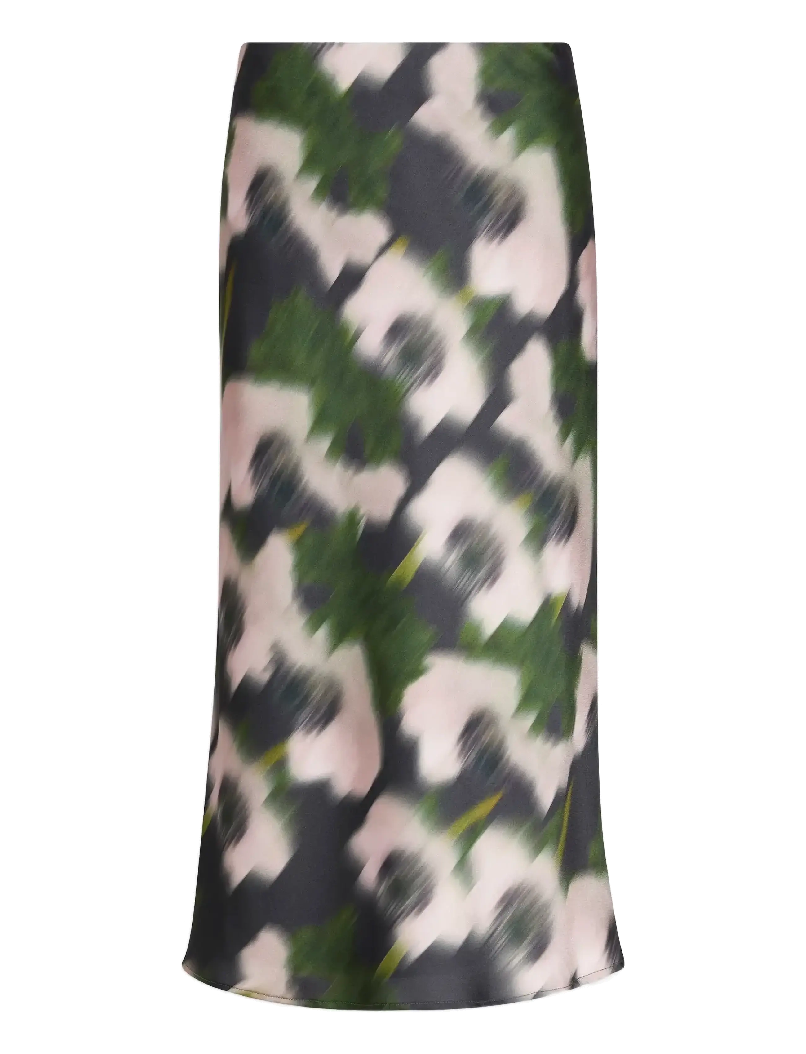 Calvin Klein Printed Satin Midi Slip Skirt - Satinröcke - 19645 CSW25F_P020+1_BLACK / multi