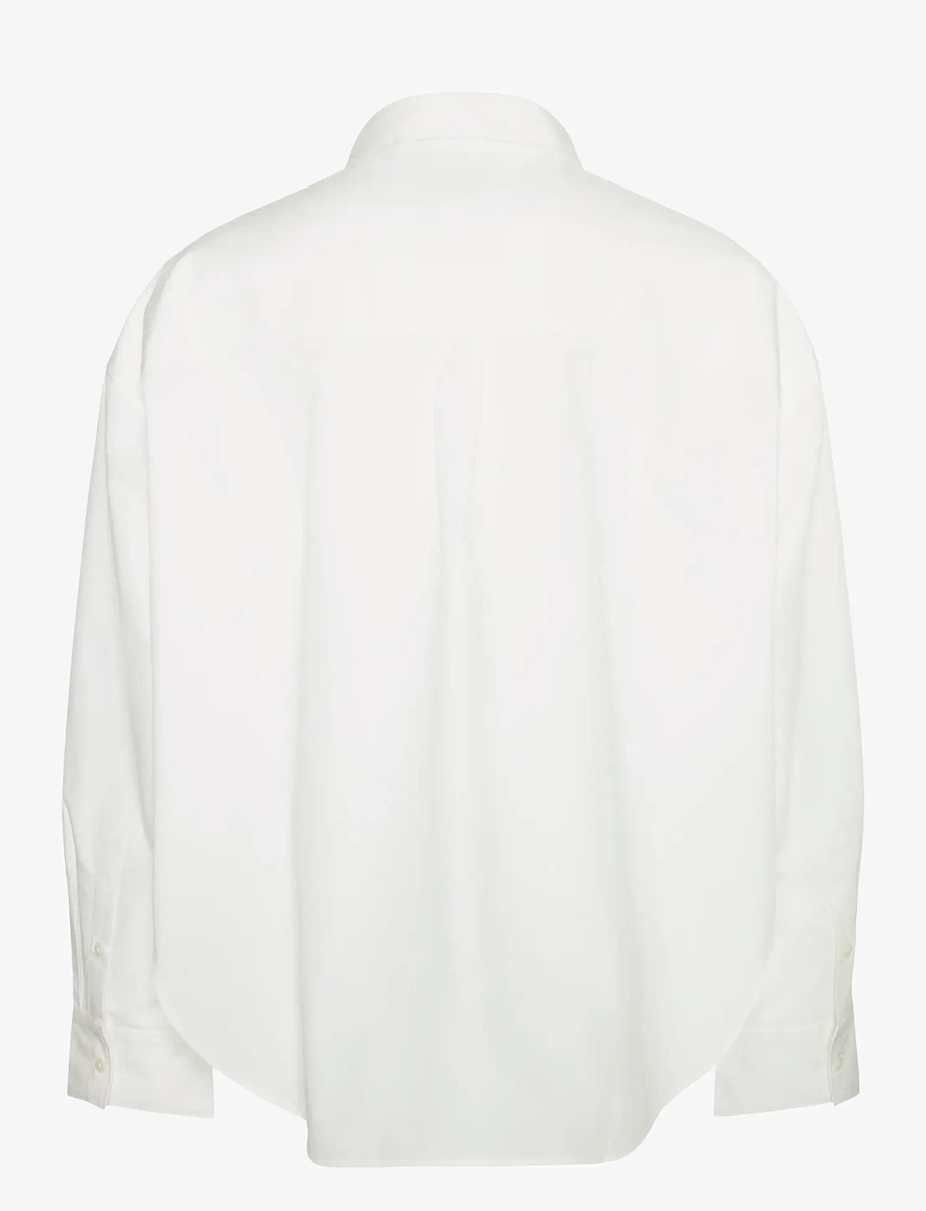 Calvin Klein - Crisp Poplin Oversized Cropped S - long-sleeved shirts - brilliant white - 1