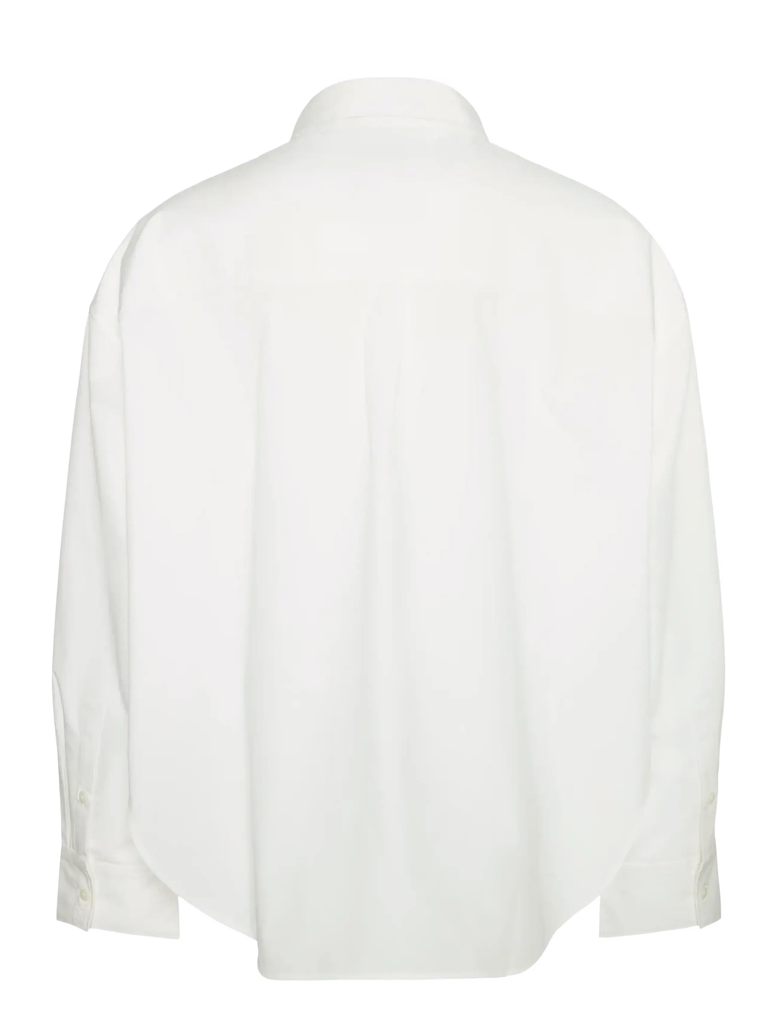Calvin Klein - Crisp Poplin Oversized Cropped S - langærmede skjorter - brilliant white - 1