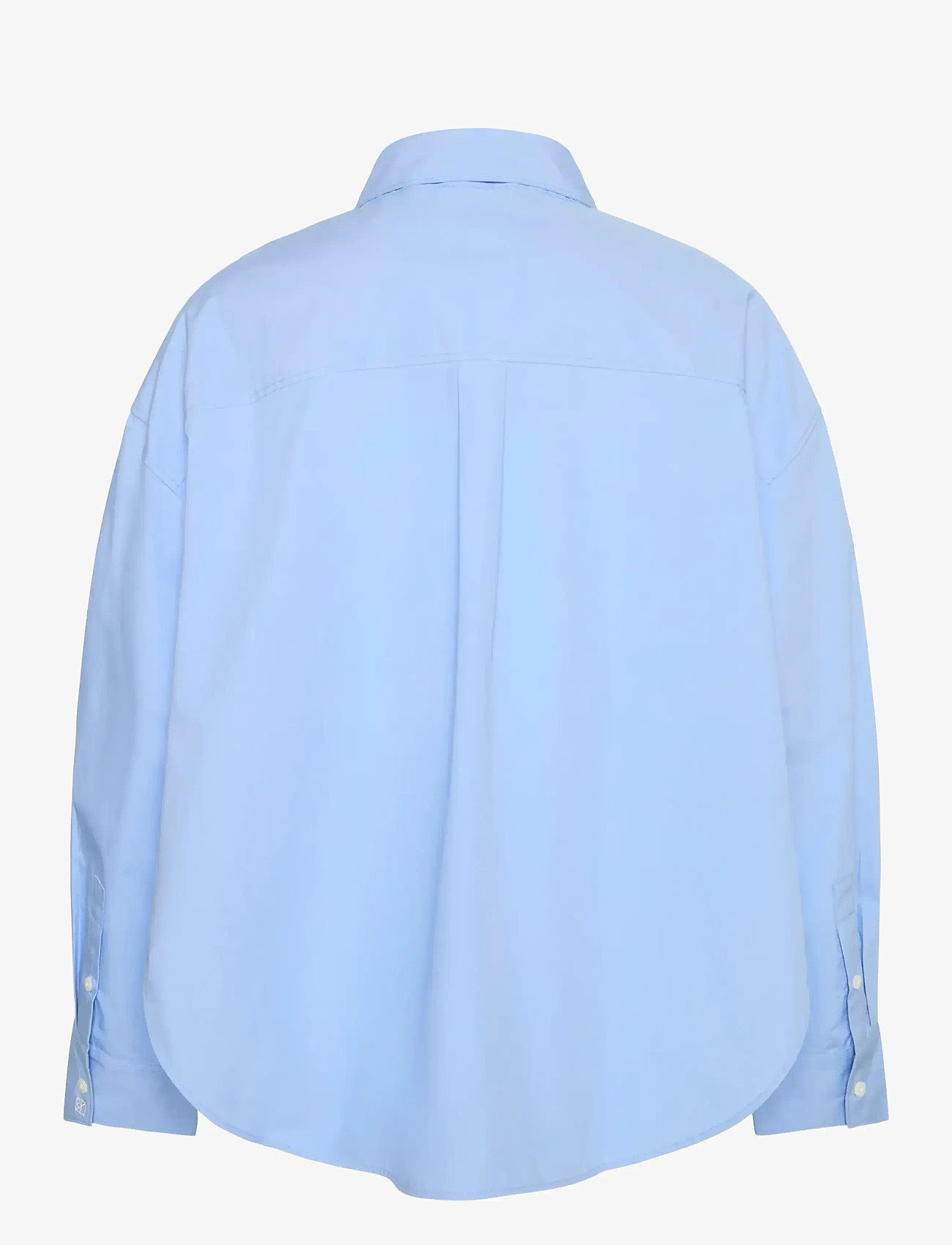 Calvin Klein - Crisp Poplin Oversized Cropped S - langärmlige hemden - hydrangea - 1