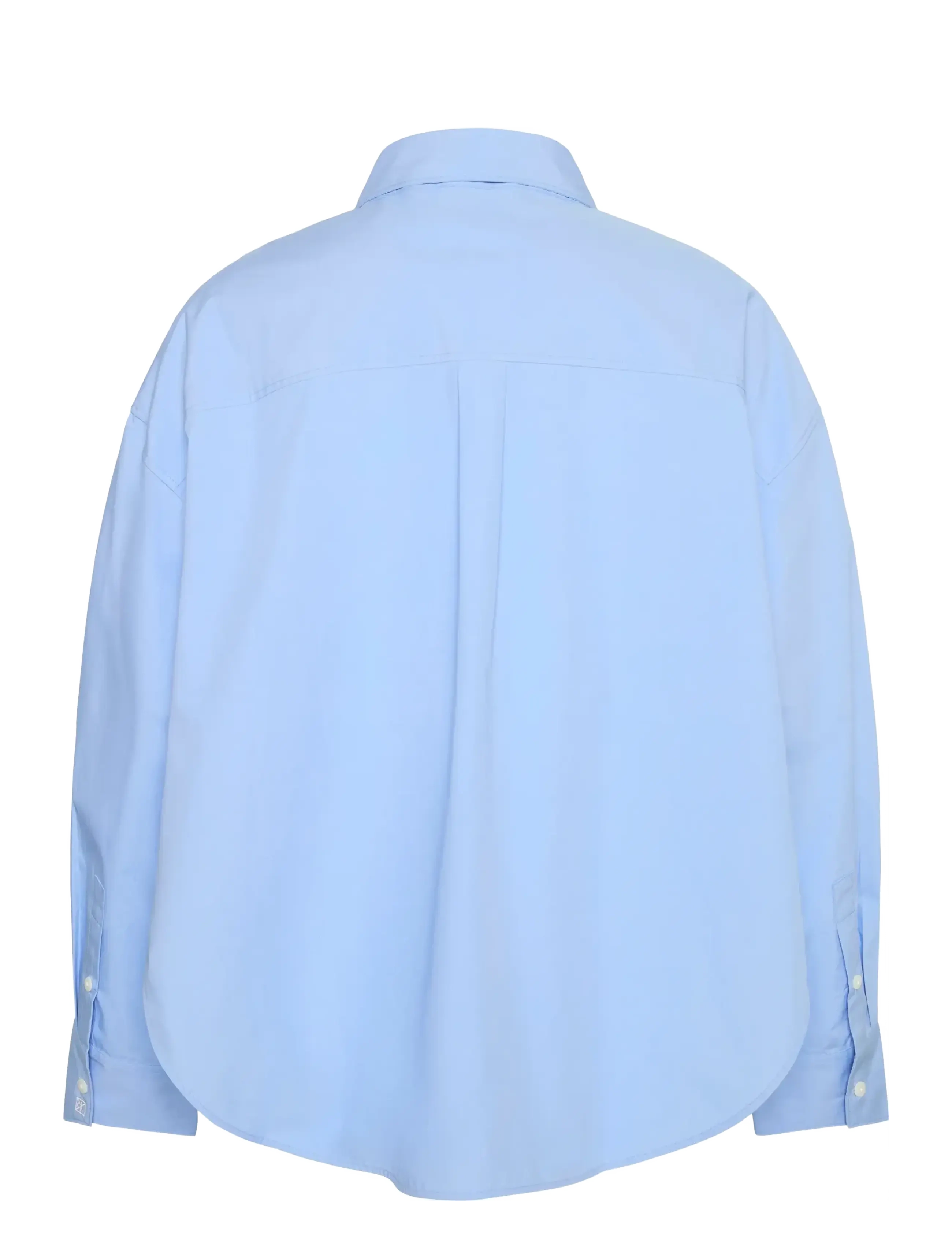 Calvin Klein - Crisp Poplin Oversized Cropped S - langærmede skjorter - hydrangea - 1