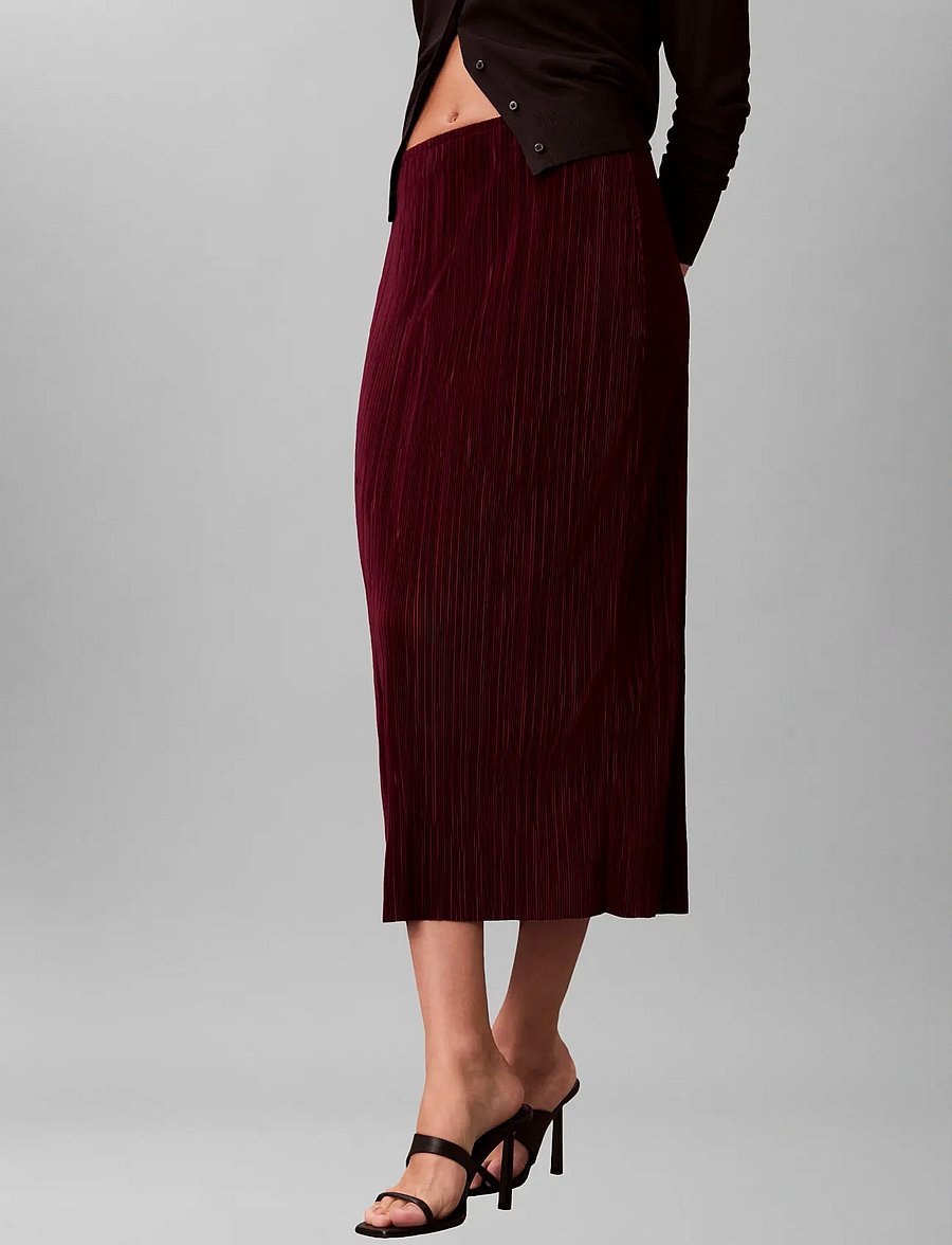 Calvin Klein - PLISSE MIDI SKIRT - midi skirts - berry glaze - 3