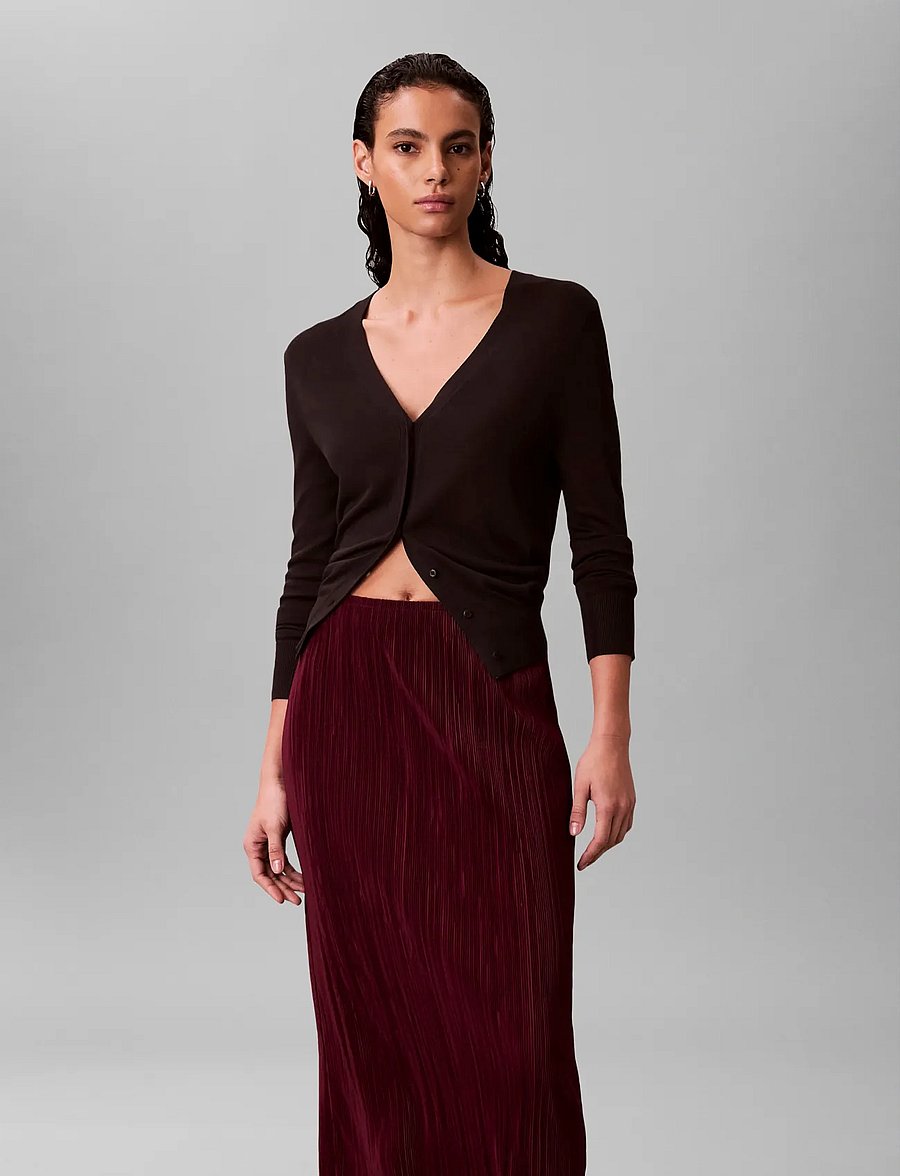 Calvin Klein - PLISSE MIDI SKIRT - midi skirts - berry glaze - 4