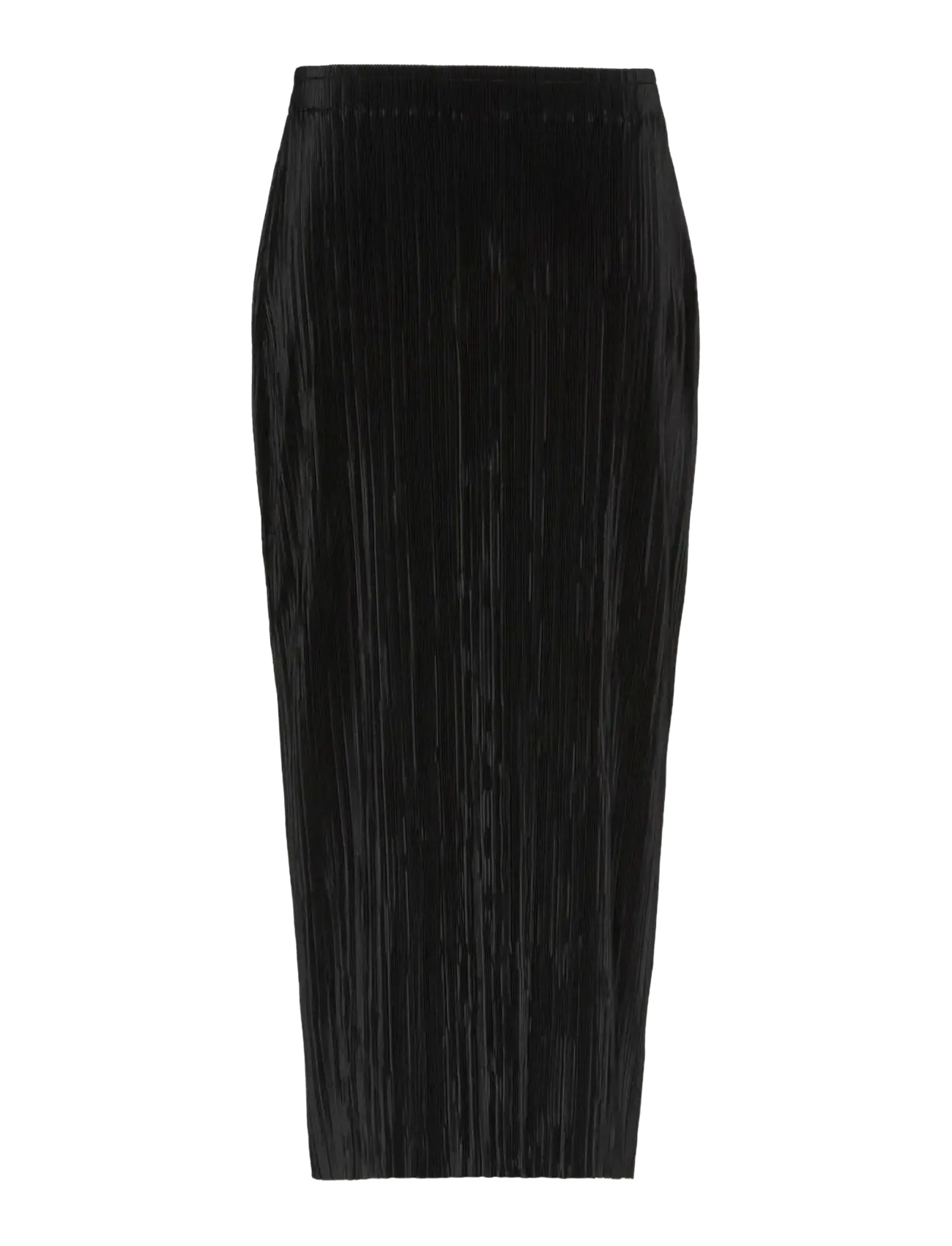 CALVIN KLEIN Plisse Midi Rock Schwarz - XL - Damen