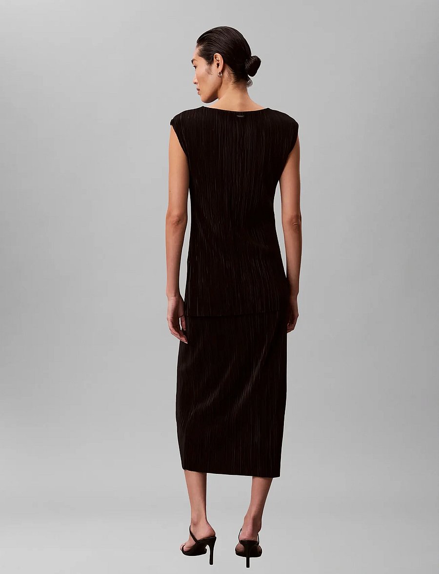 Calvin Klein - PLISSE MIDI SKIRT - midi skirts - black - 2