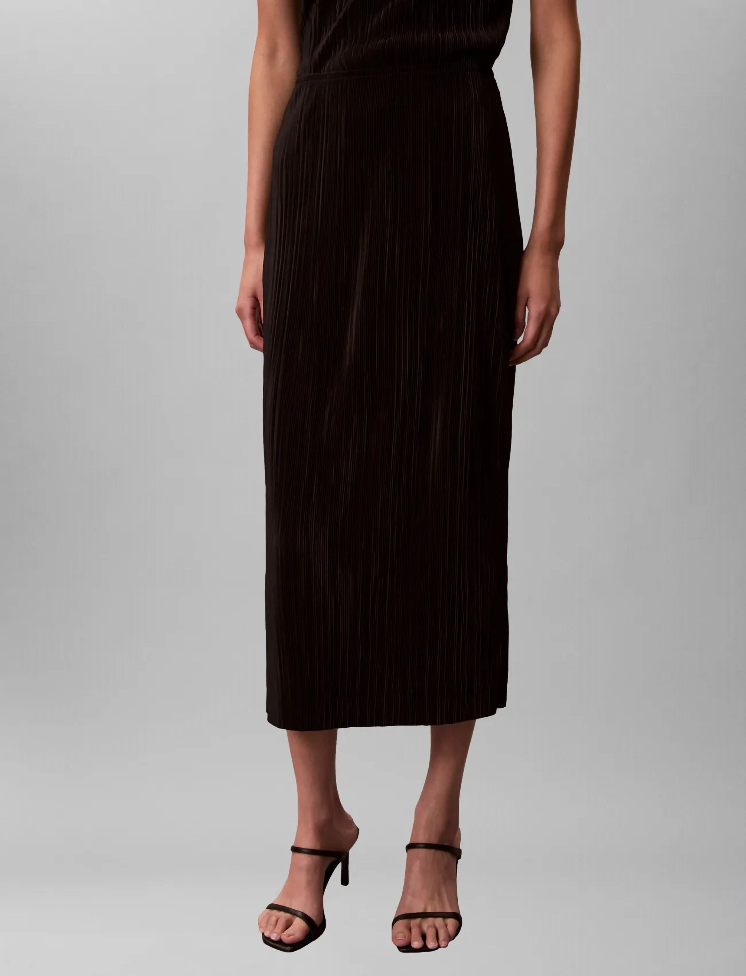 Calvin Klein - PLISSE MIDI SKIRT - midi kjolar - black - 3