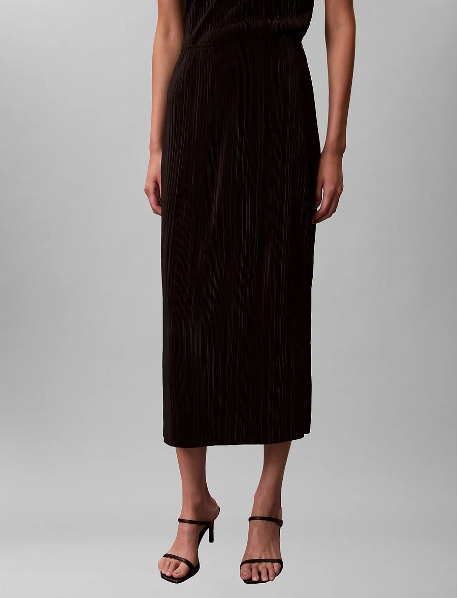 Calvin Klein - PLISSE MIDI SKIRT - midi skirts - black - 3