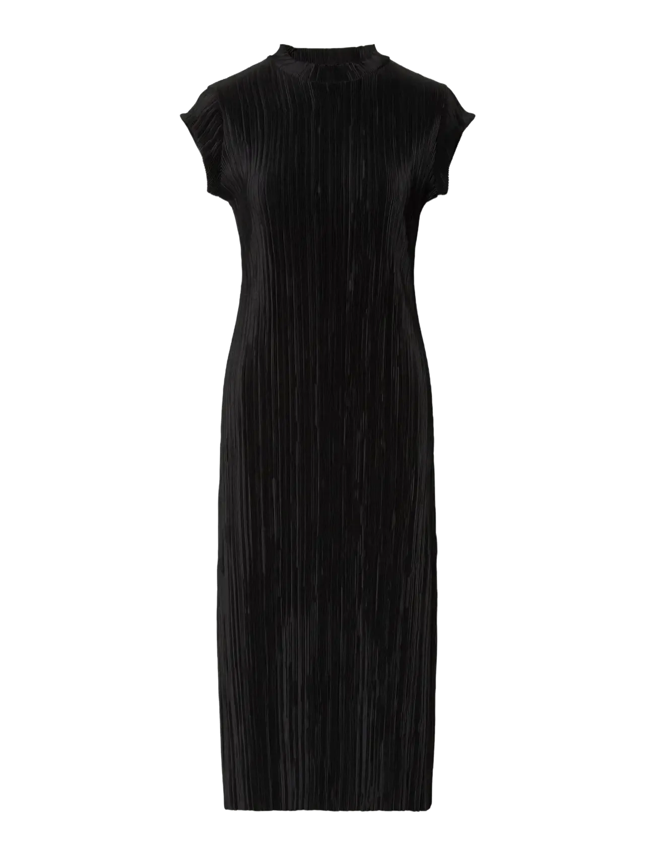CALVIN KLEIN Plisse Maxi Kleid Schwarz - L - Damen
