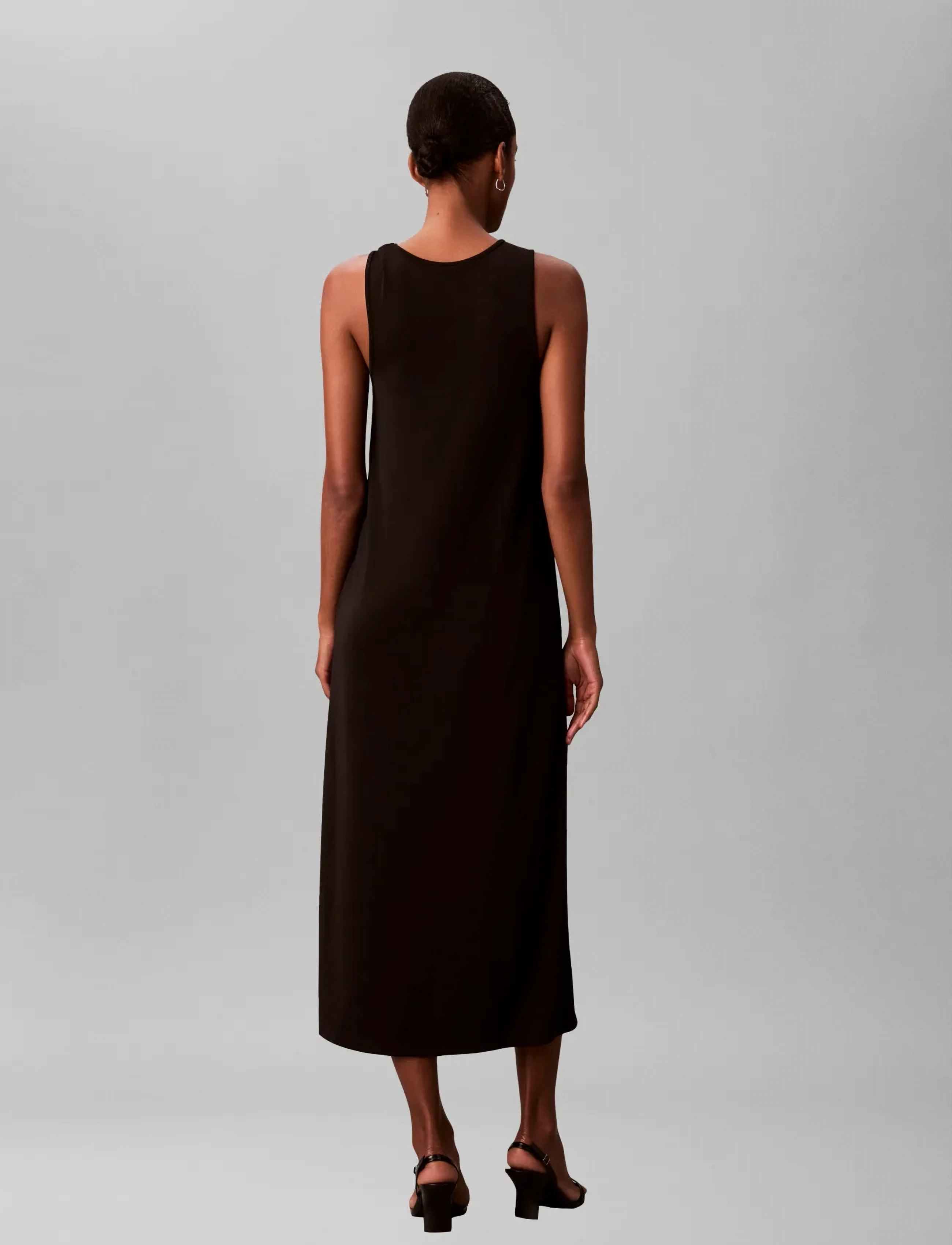 Calvin Klein - SL REFINED JERSEY HARDWARE DRESS - black - 2