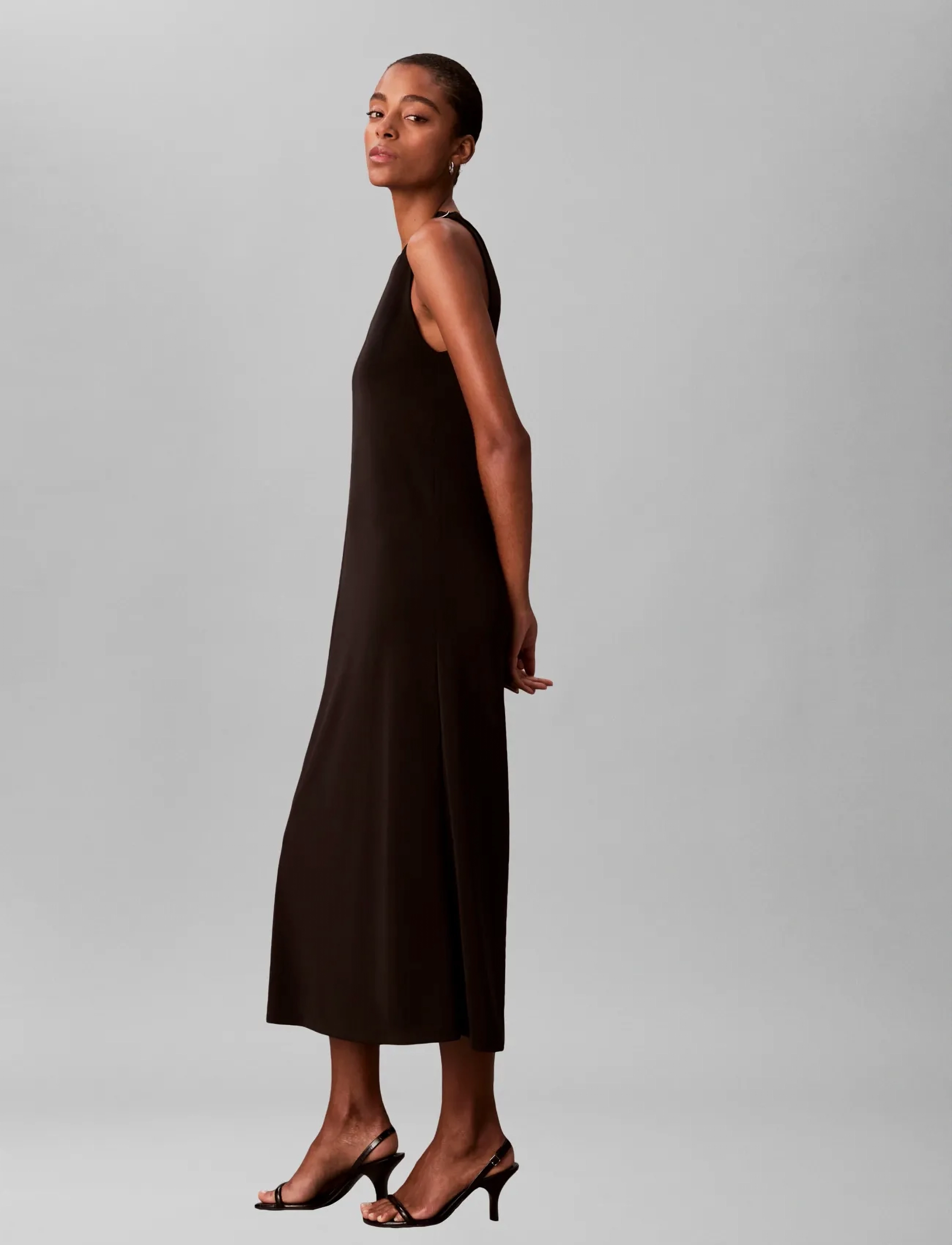 Calvin Klein - SL REFINED JERSEY HARDWARE DRESS - black - 5