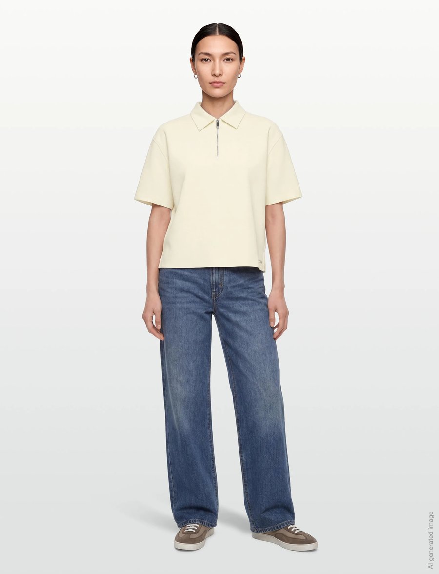 Calvin Klein - SS TAILORED KNIT COLLAR ZIP TOP - pikéer - afterglow - 0
