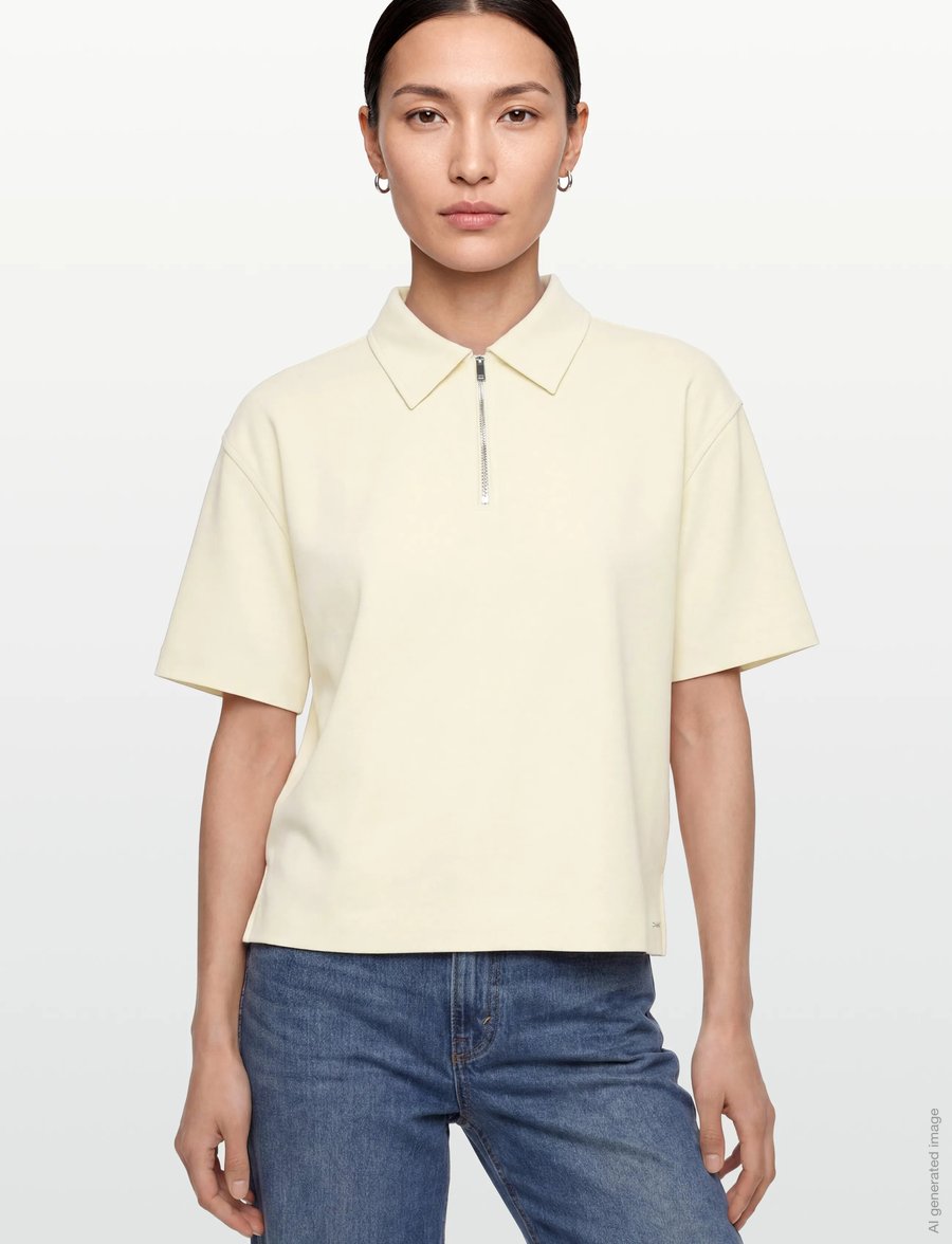 Calvin Klein - SS TAILORED KNIT COLLAR ZIP TOP - pikéer - afterglow - 3