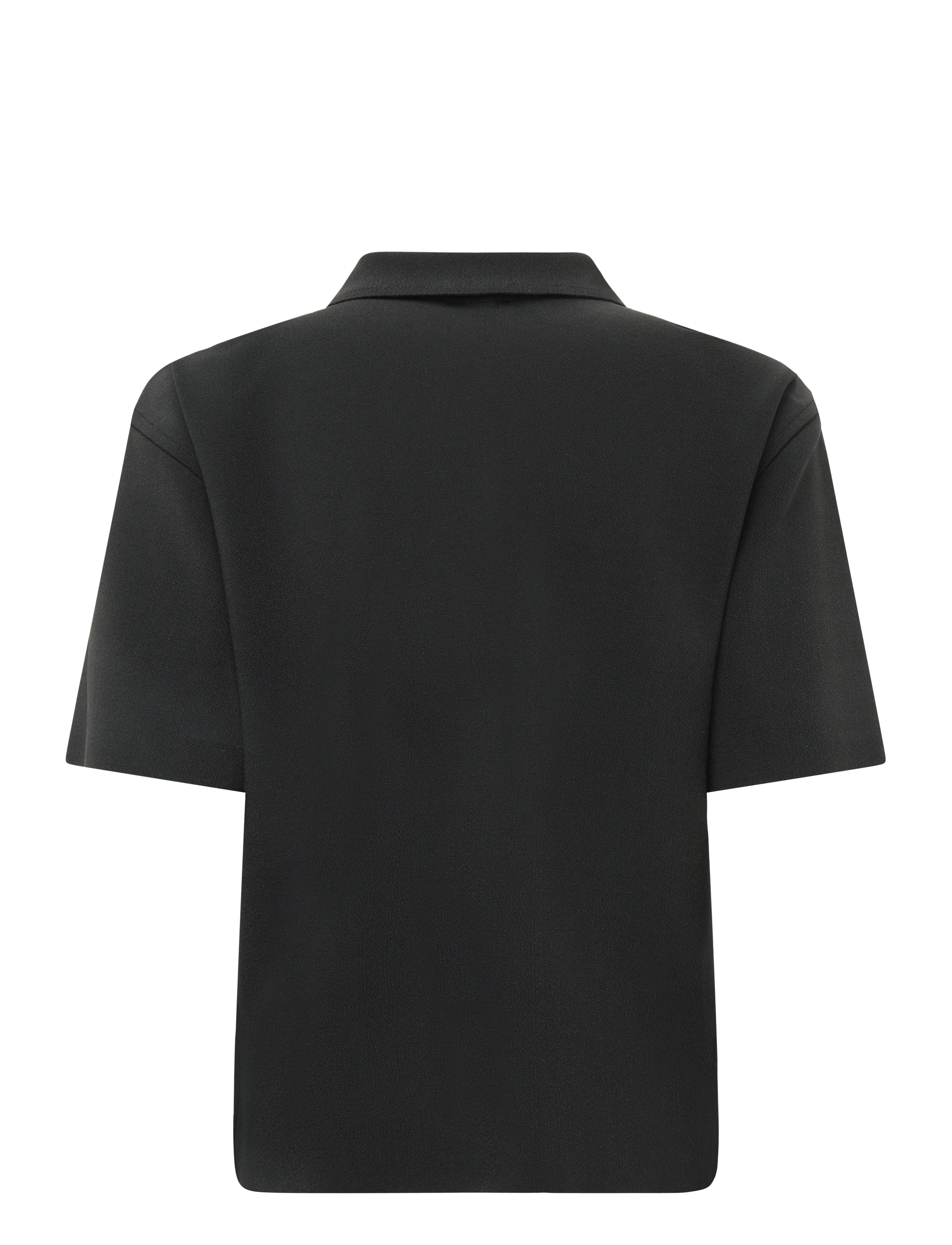 Calvin Klein - SS TAILORED KNIT COLLAR ZIP TOP - poloshirts - black - 2