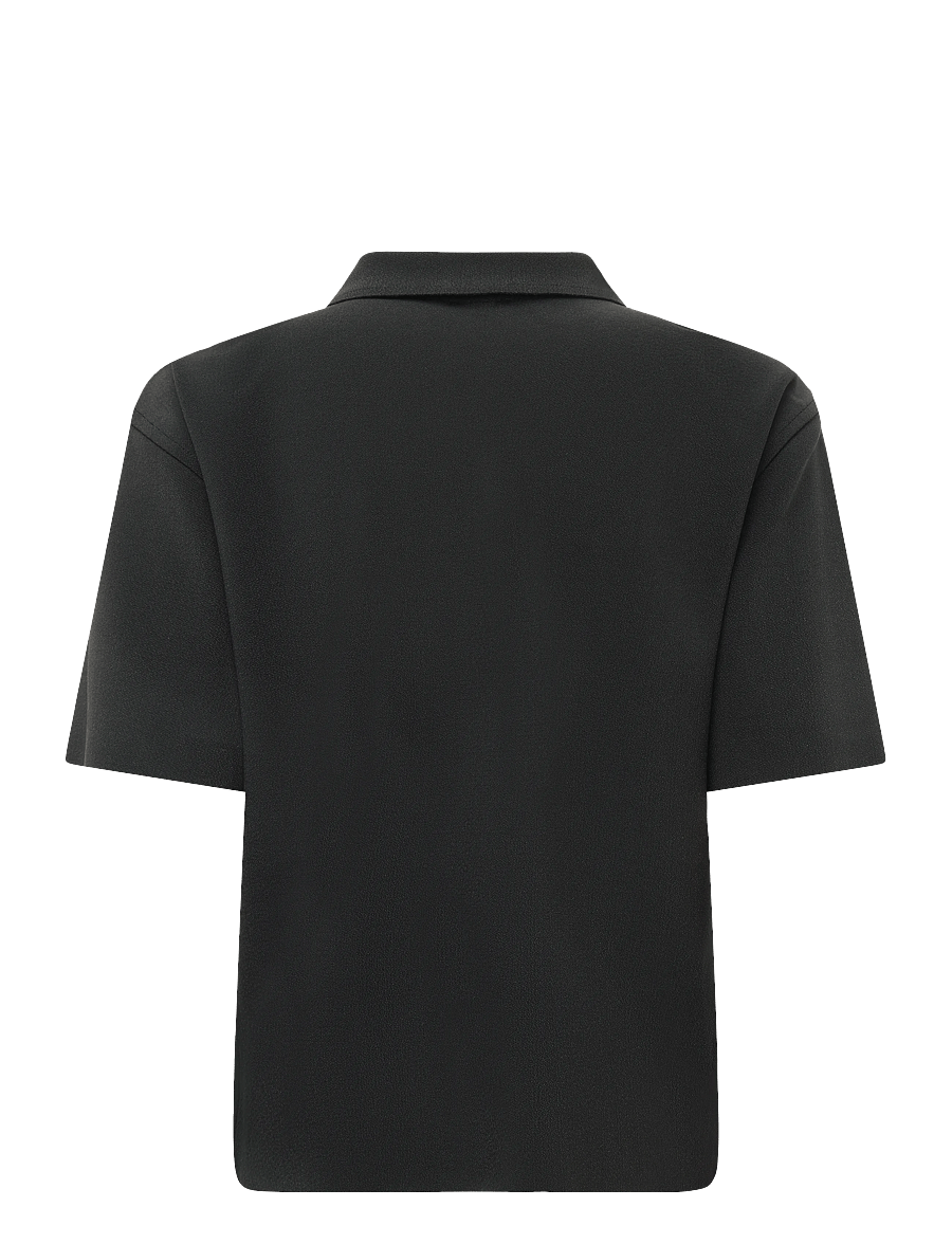Calvin Klein - SS TAILORED KNIT COLLAR ZIP TOP - polo shirts - black - 2
