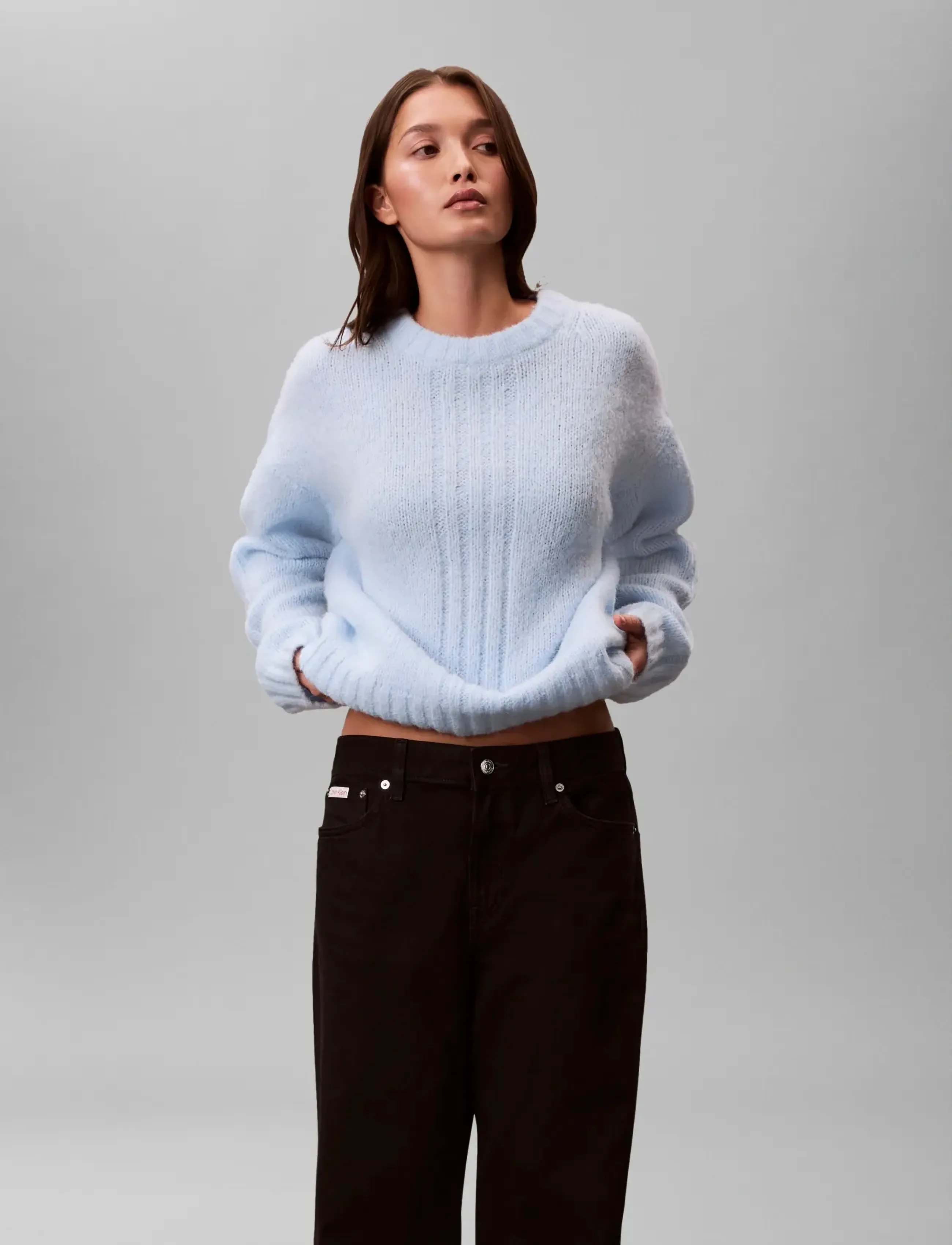 Calvin Klein - Brushed Wool Blend Pullover - pullover - keepsake blue - 5