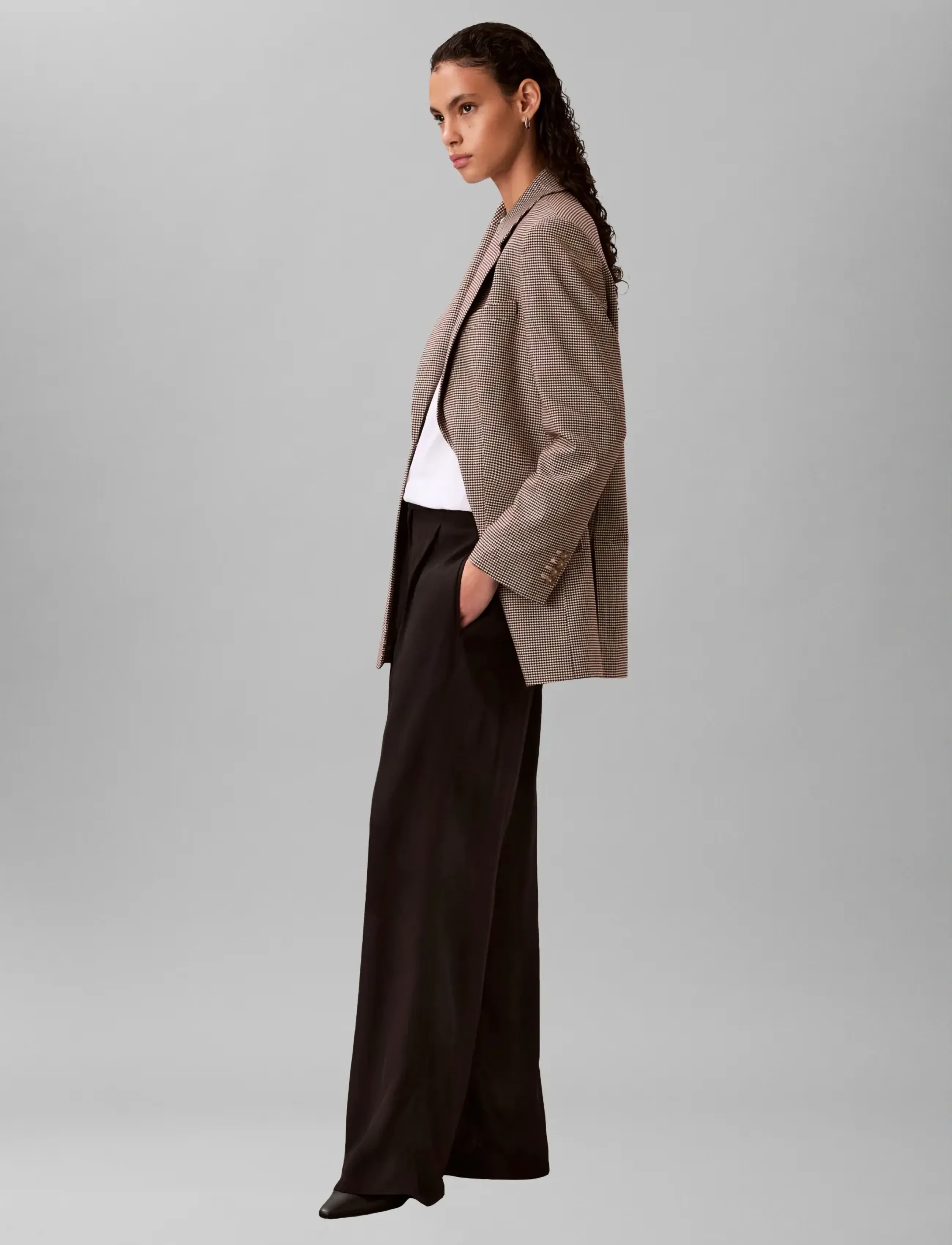 Calvin Klein TECH YD SUITING OVERSIZED BLAZER - Dimission - 19859 CSW25H_W051+4_SILVERMOSS / multi