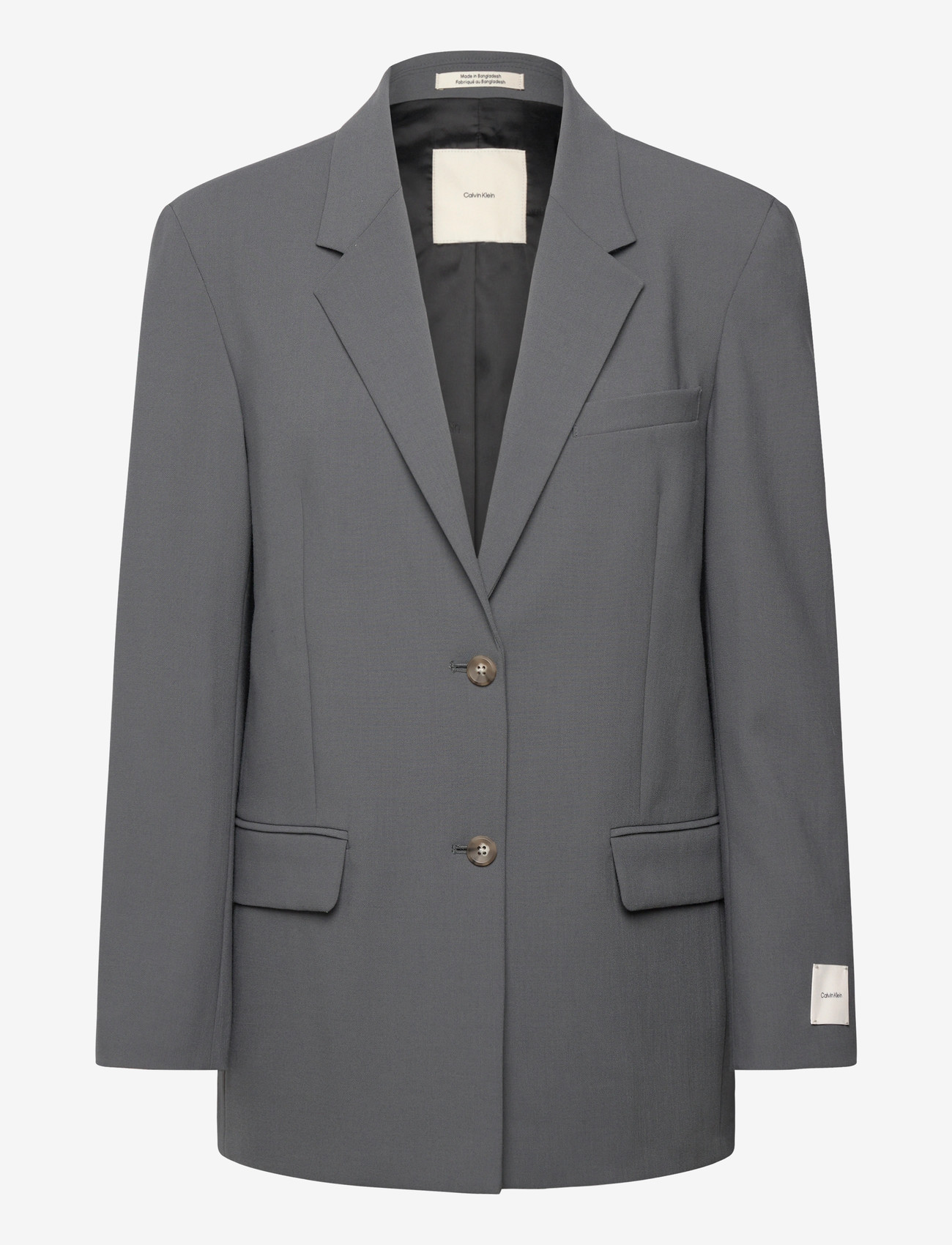 Calvin Klein - STRECTH SUITING OVERSIZED BLAZER - enkeltradede blazere - endless gray - 0