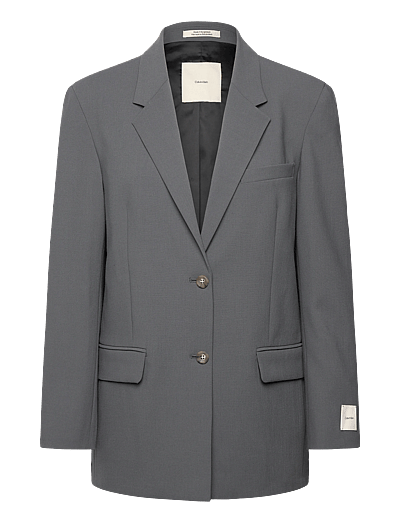 Calvin Klein STRECTH SUITING OVERSIZED BLAZER - Hversdagsleg Tíska - ENDLESS GRAY / grey