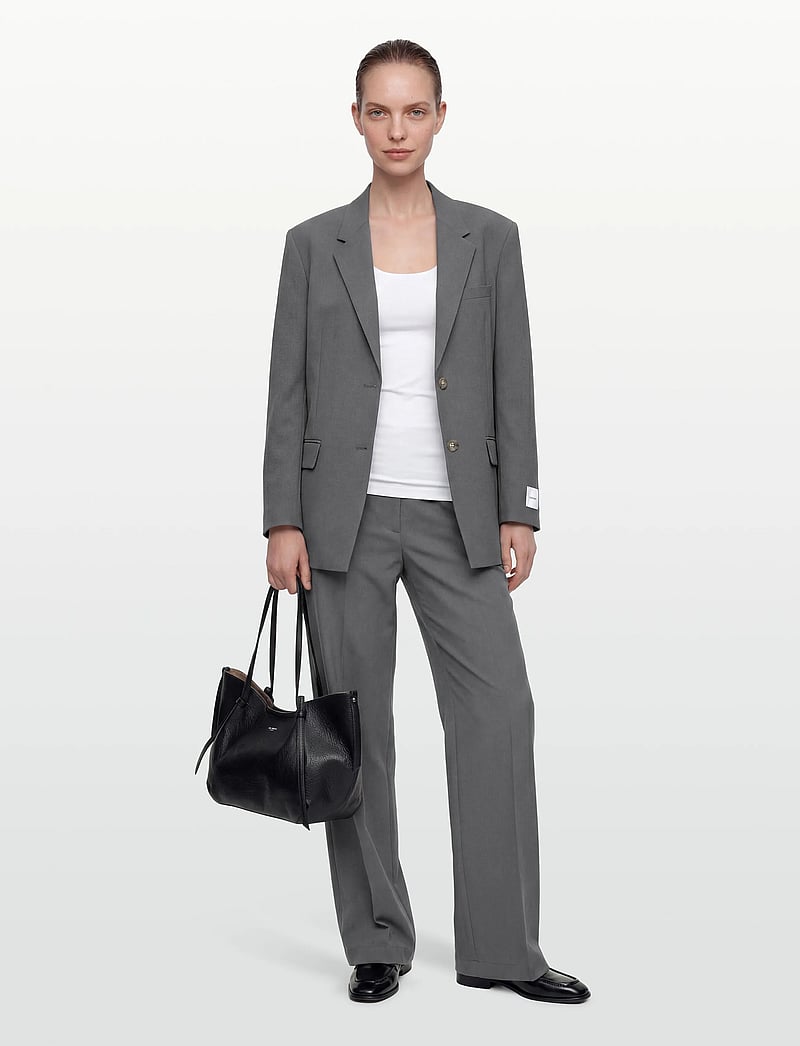 Calvin Klein - STRECTH SUITING OVERSIZED BLAZER - Ühes joones nööpidega bleiserid - endless gray - 0