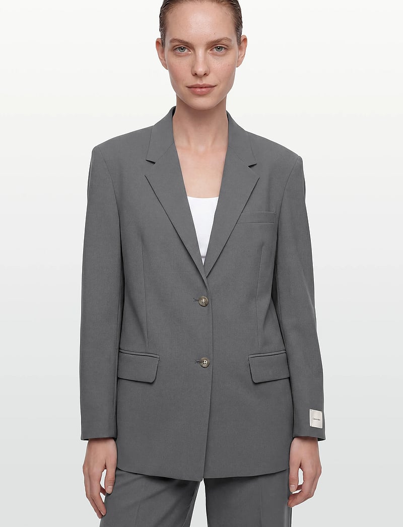 Calvin Klein - STRECTH SUITING OVERSIZED BLAZER - Ühes joones nööpidega bleiserid - endless gray - 3